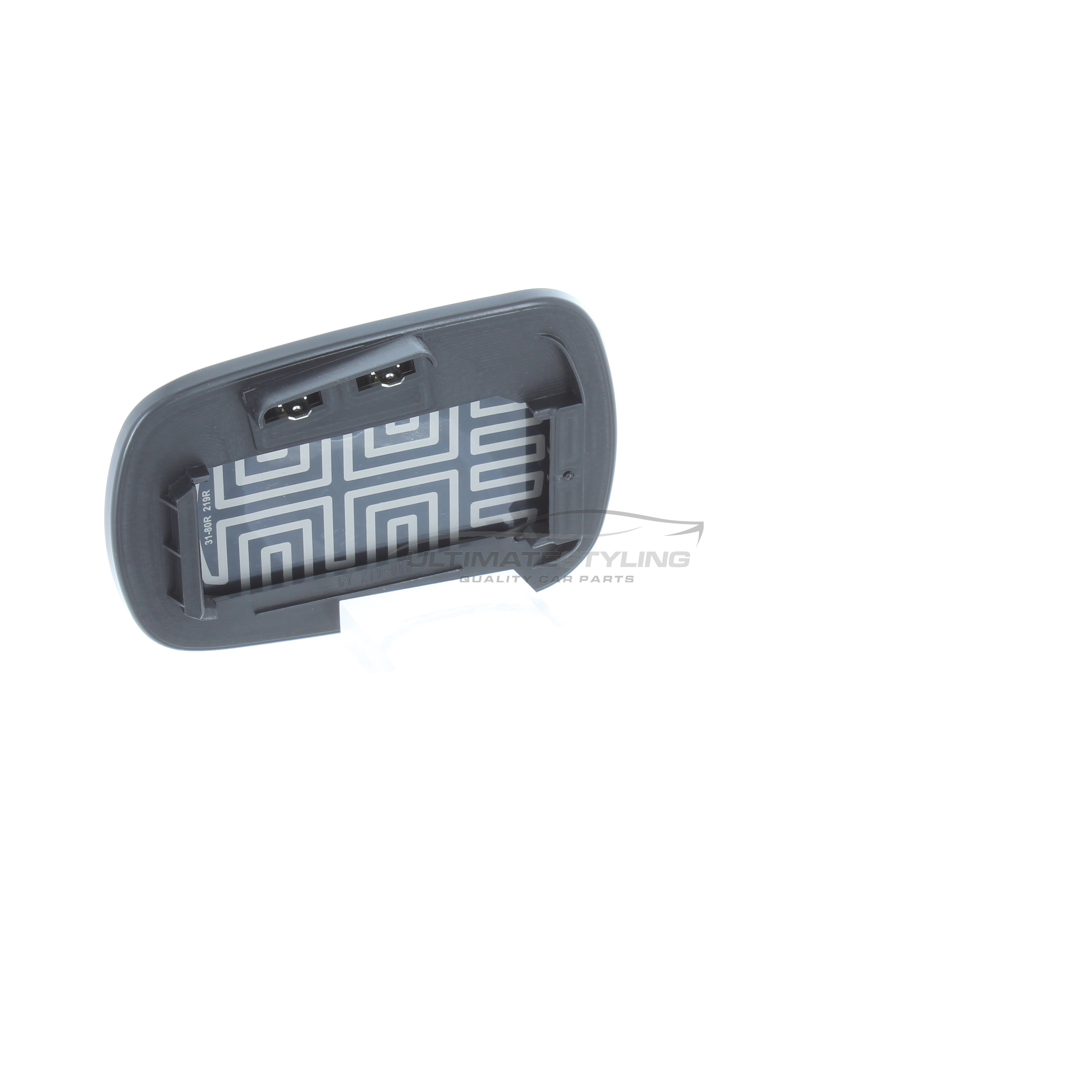 Ford Fiesta 2002-2005, Ford Fusion 2002-2006 Heated Wing Mirror Glass with Chrome Convex Finish Drivers Side (RH)