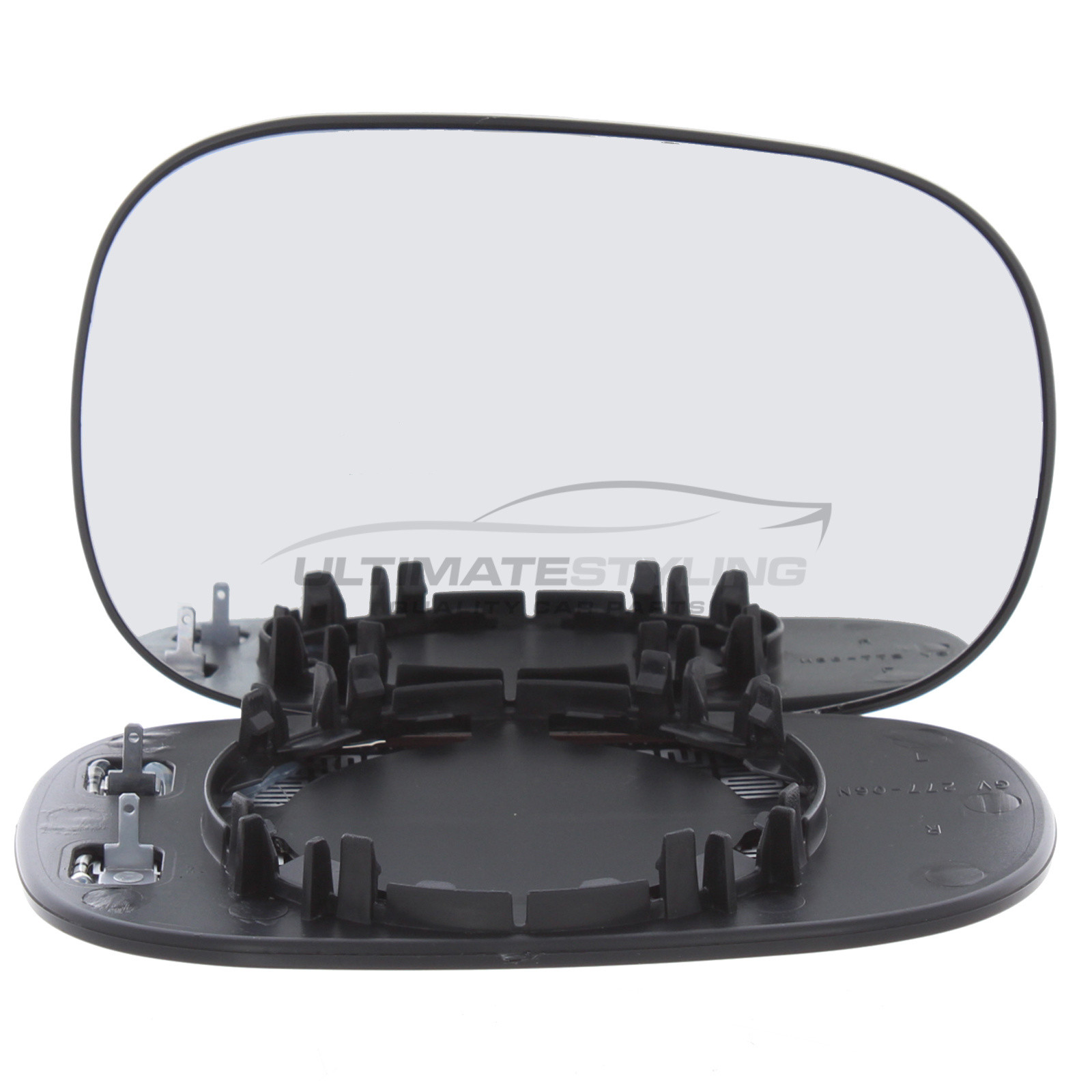 Ford Ka 1996-2009 Heated Wing Mirror Glass with Chrome Convex Finish Universal (LH or RH)