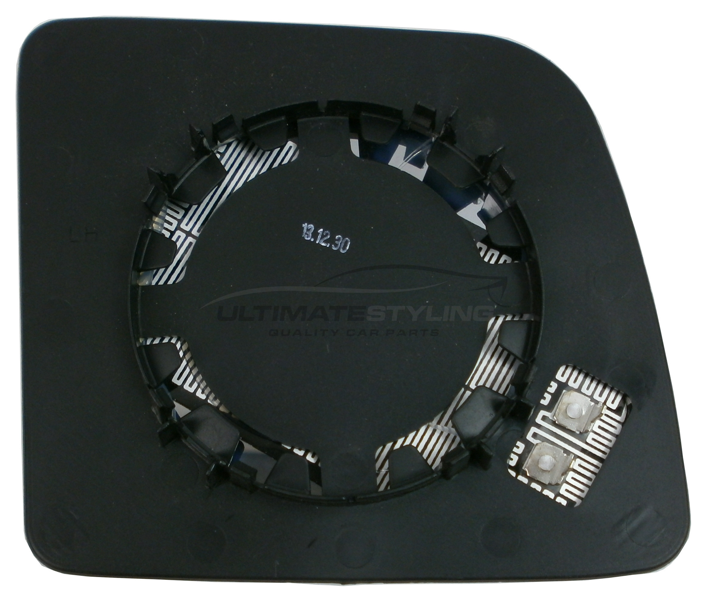 Ford Tourneo Connect 2009-2013 Heated Wing Mirror Glass with Chrome Convex Finish Passenger Side (LH)