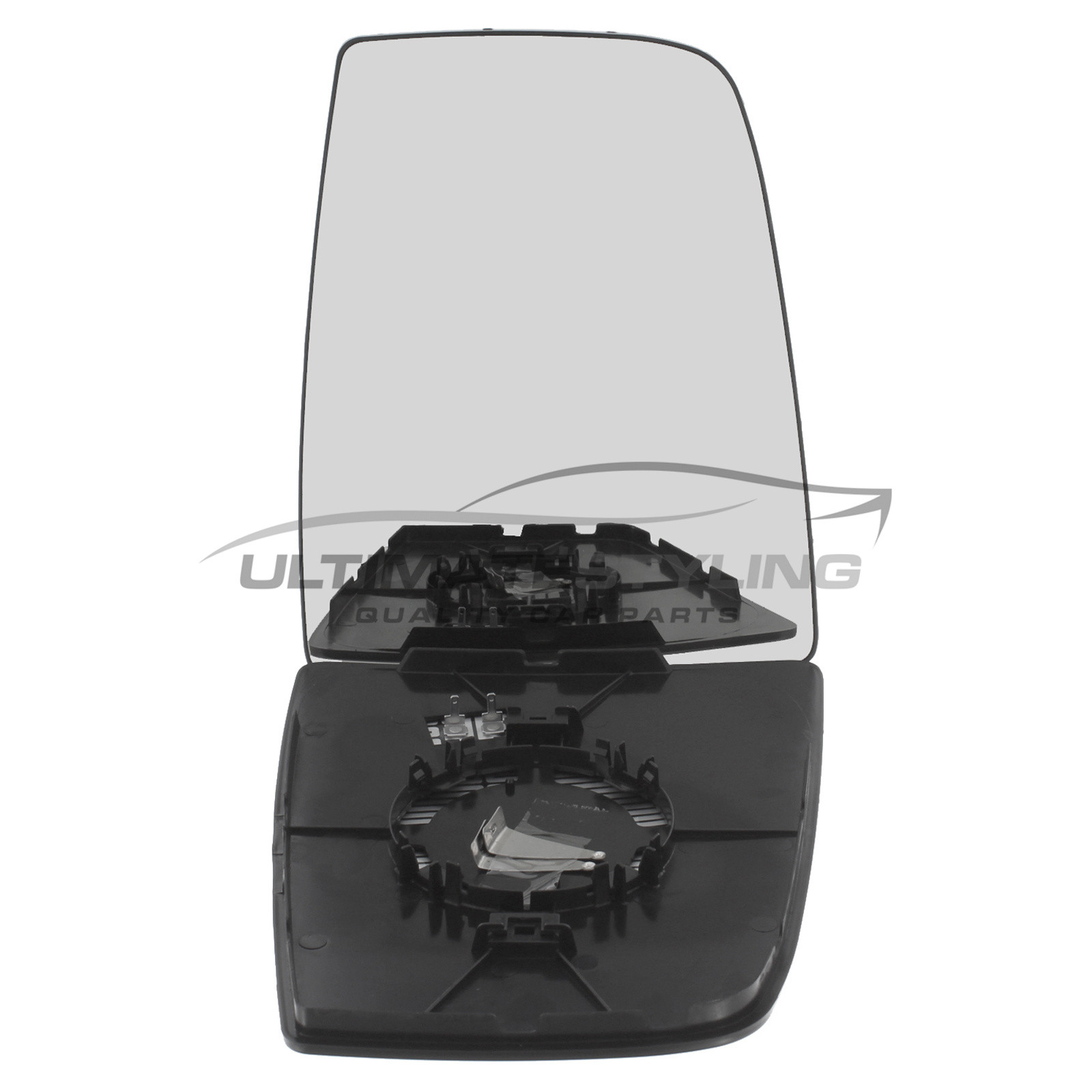 Ford Transit 2014-2020 Heated Upper Wing Mirror Glass with Chrome Convex Finish Drivers Side (RH)