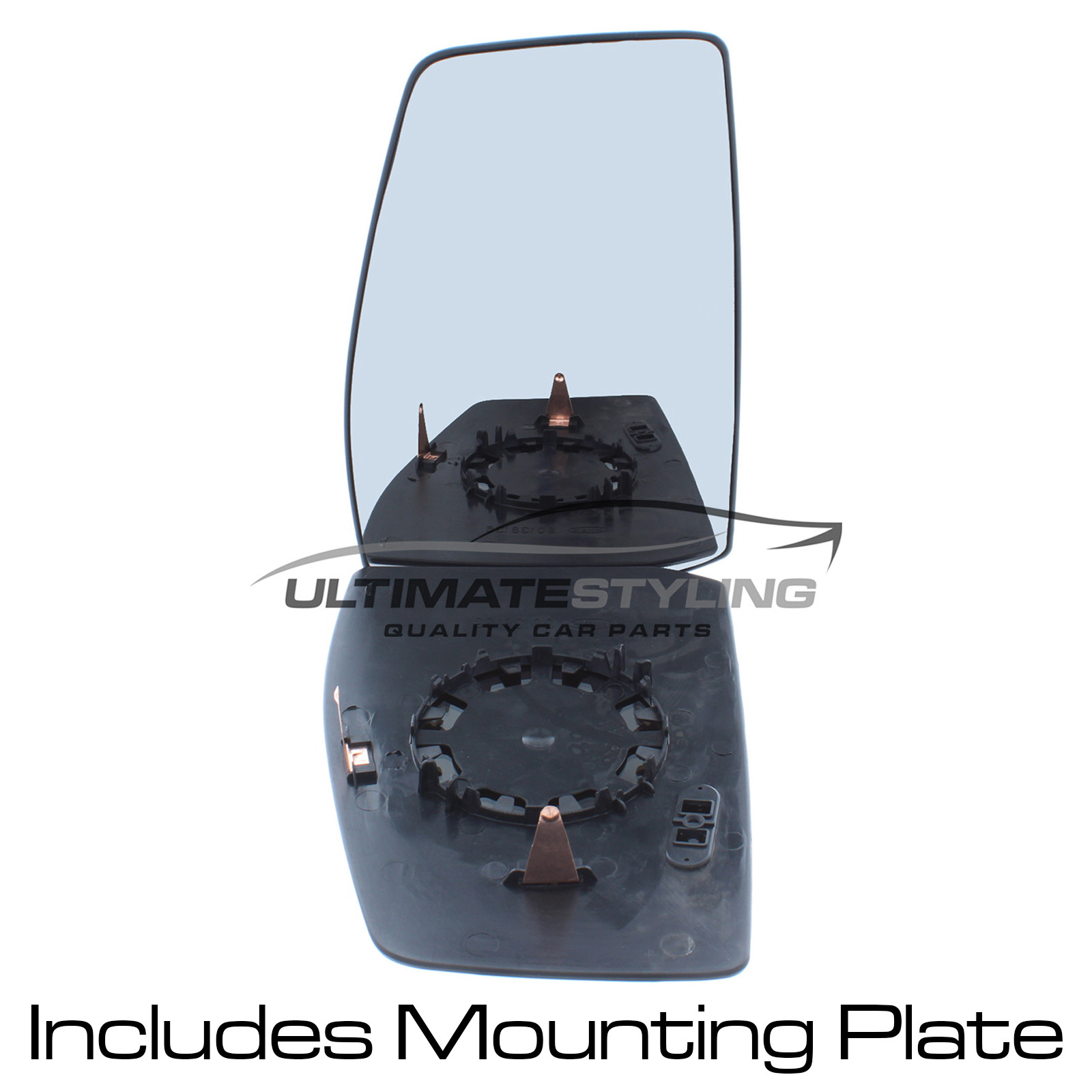 Ford Tourneo Custom 2012-2020, Ford Transit Custom 2012-2020 Non-Heated Upper Wing Mirror Glass with Chrome Convex Finish Passenger Side (LH)