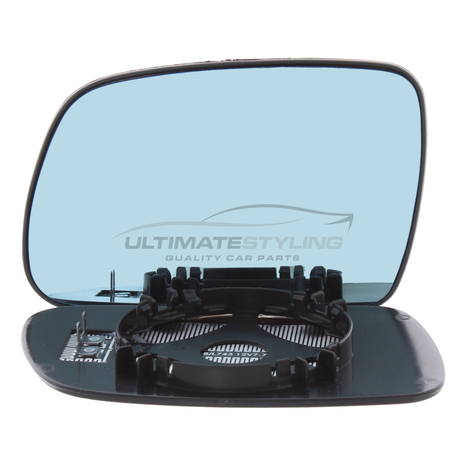 Peugeot 407 2004-2009 Heated Wing Mirror Glass with Blue TInted Convex Finish Passenger Side (LH)