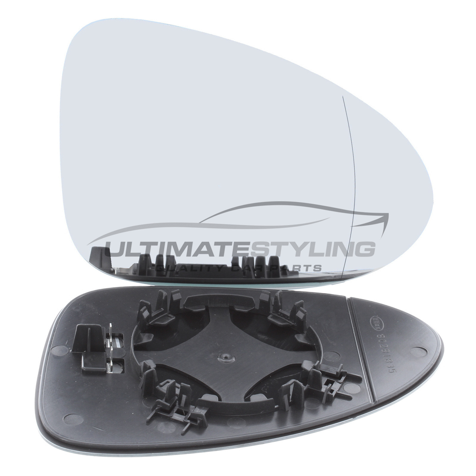 Porsche Macan 2014-2019 Heated Wing Mirror Glass with Chrome Aspherical Finish Drivers Side (RH)