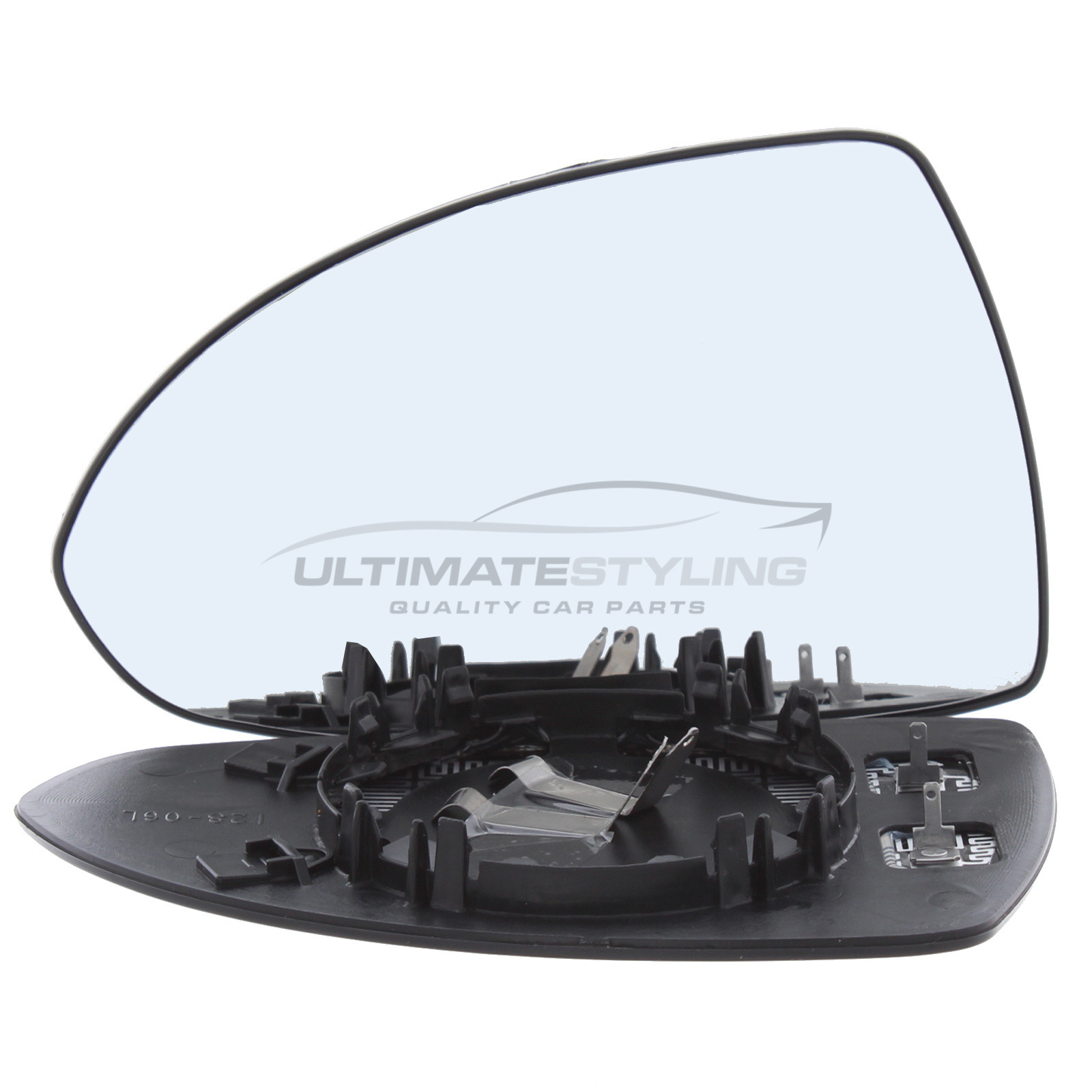Vauxhall Corsa 2006-2020 Heated Wing Mirror Glass with Chrome Convex Finish Passenger Side (LH)