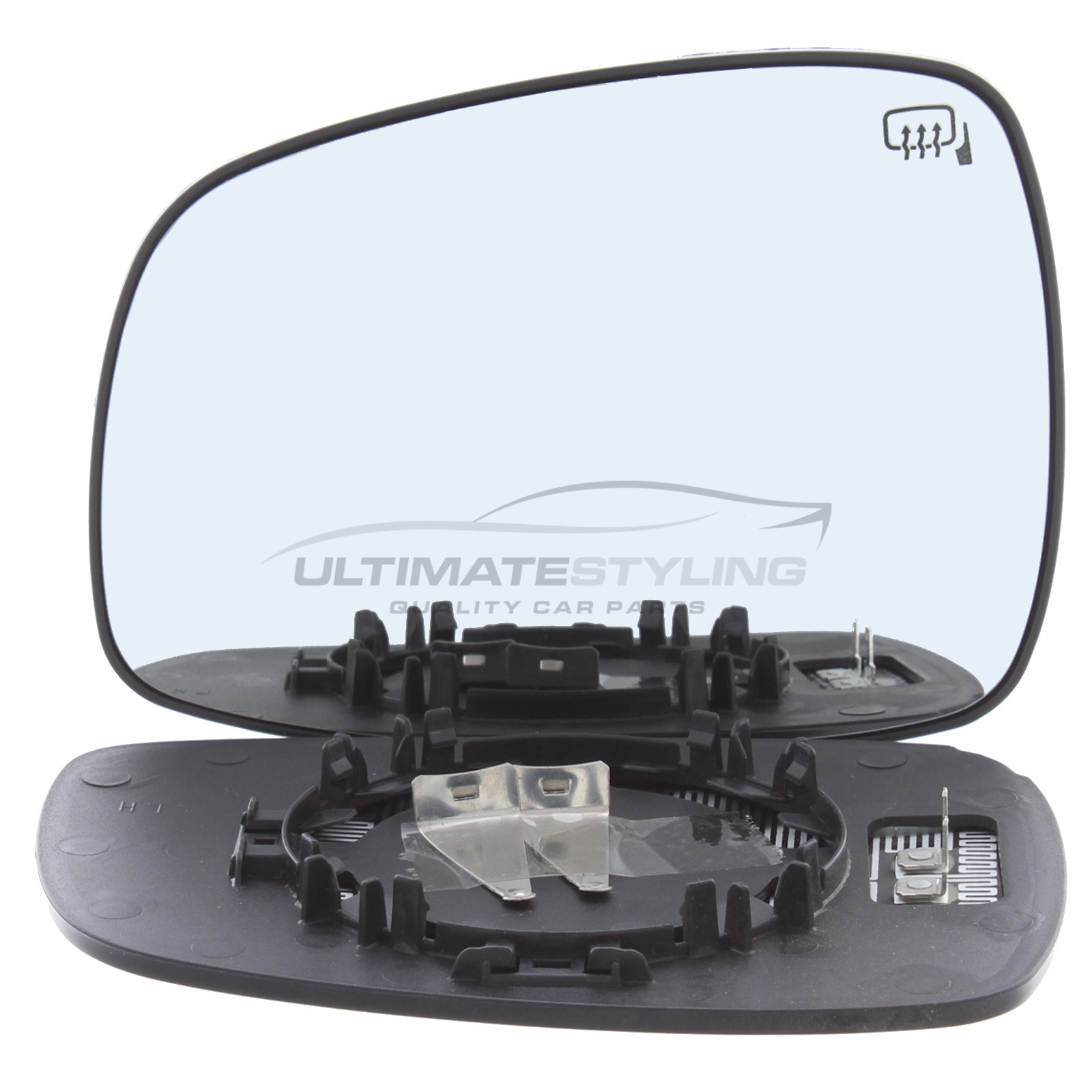 Suzuki Swift 2008-2011 Heated Wing Mirror Glass with Chrome Convex Finish Passenger Side (LH)