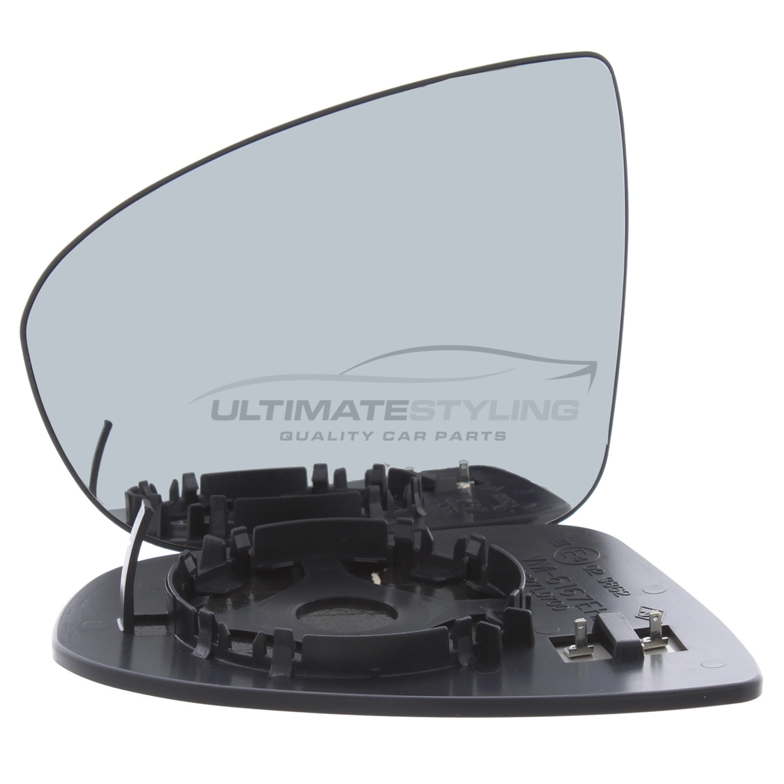 Vauxhall Meriva 2010-2017 Heated Wing Mirror Glass with Chrome Convex Finish Passenger Side (LH)