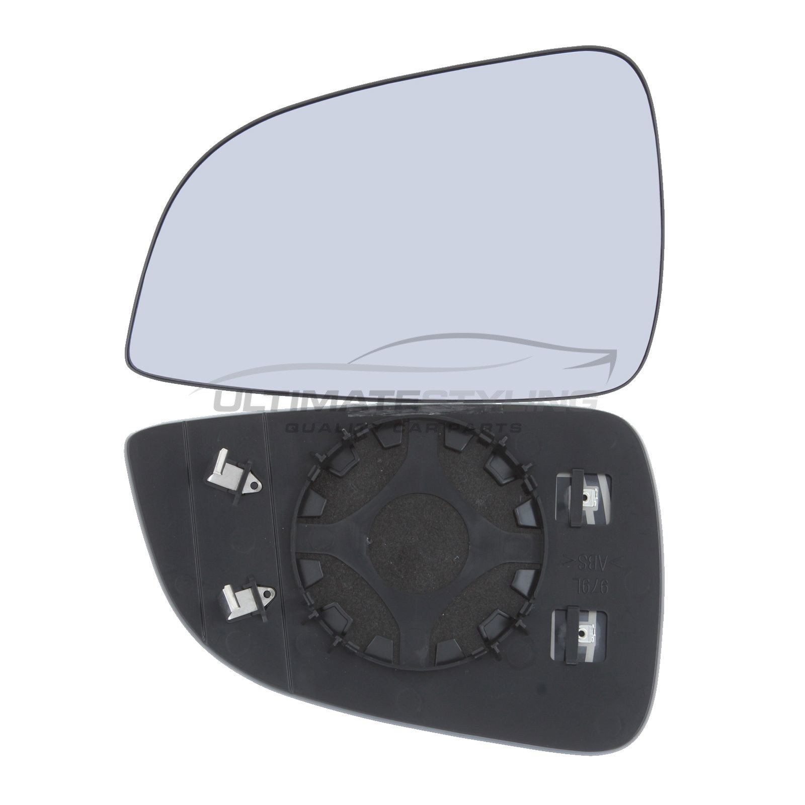 Vauxhall Astra 2009-2013 Heated Wing Mirror Glass with Chrome Convex Finish Passenger Side (LH)- 120mm Height