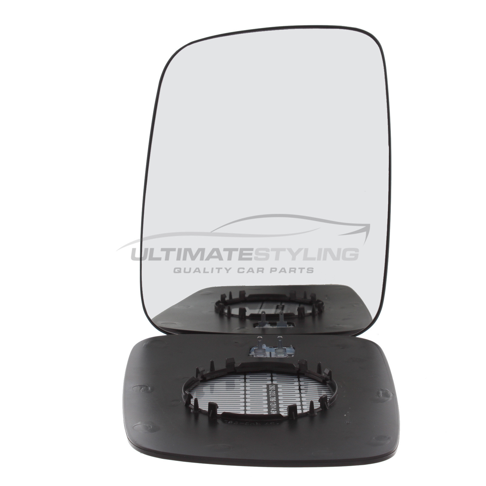 VW Caravelle 1991-2003, VW Multivan 1997-2003, VW Transporter 1990-2003 Heated Wing Mirror Glass with Chrome Convex Finish Passenger Side (LH)