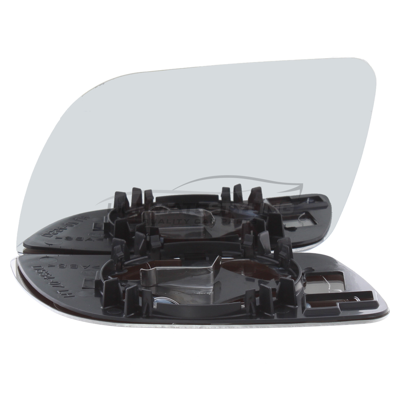 VW Polo 2002-2006 Non-Heated Wing Mirror Glass with Chrome Convex Finish Passenger Side (LH)