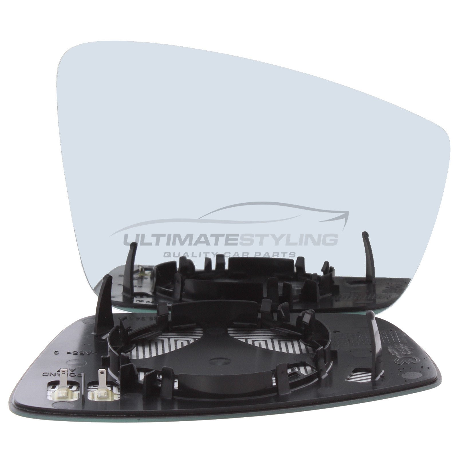 Seat Toledo 2012-2019, Skoda Fabia 2014-2022, Skoda Rapid 2012-2019 Heated Wing Mirror Glass with Chrome Convex Finish Drivers Side (RH)