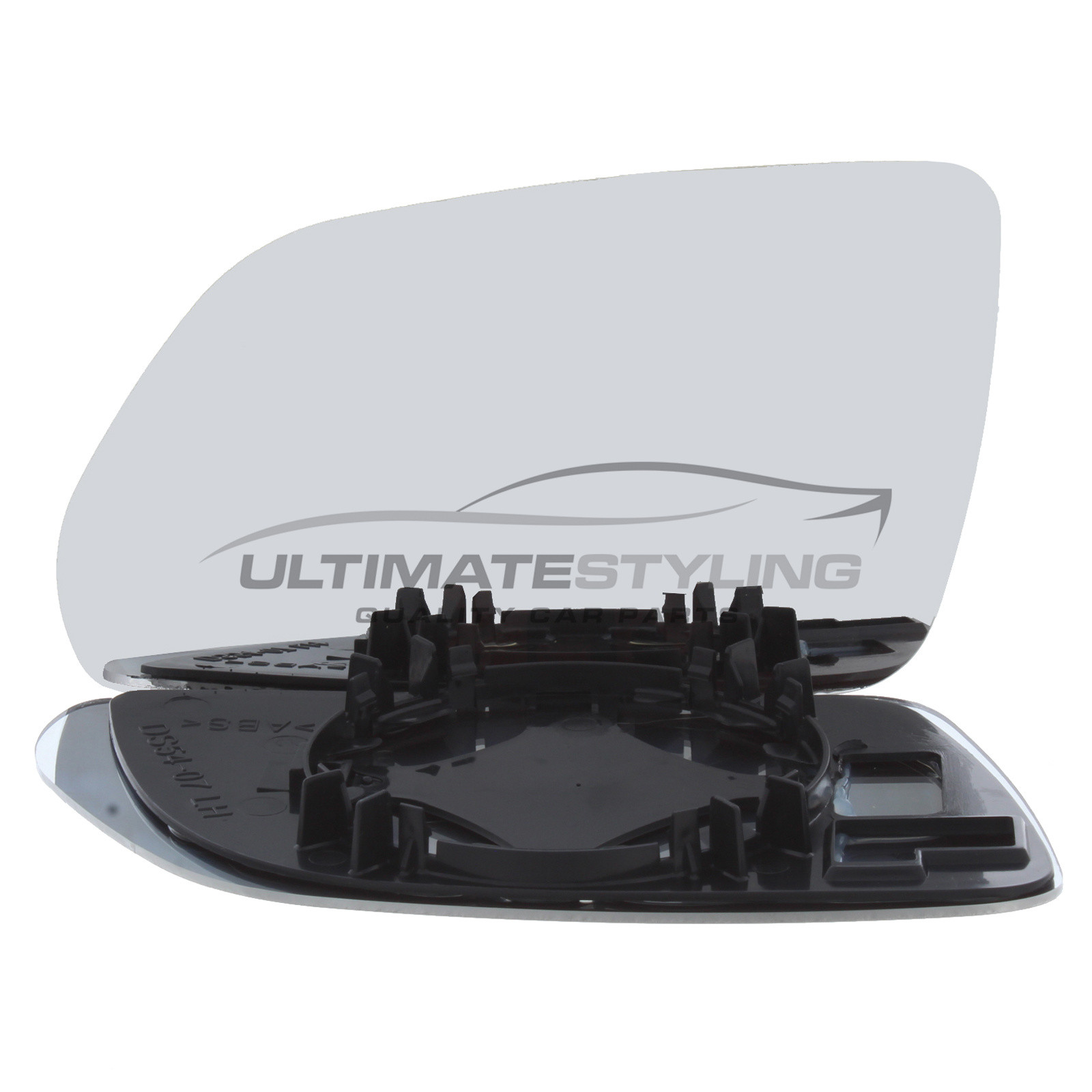 Skoda Octavia 2004-2009, VW Polo 2005-2010 Non-Heated Wing Mirror Glass with Chrome Convex Finish Passenger Side (LH)