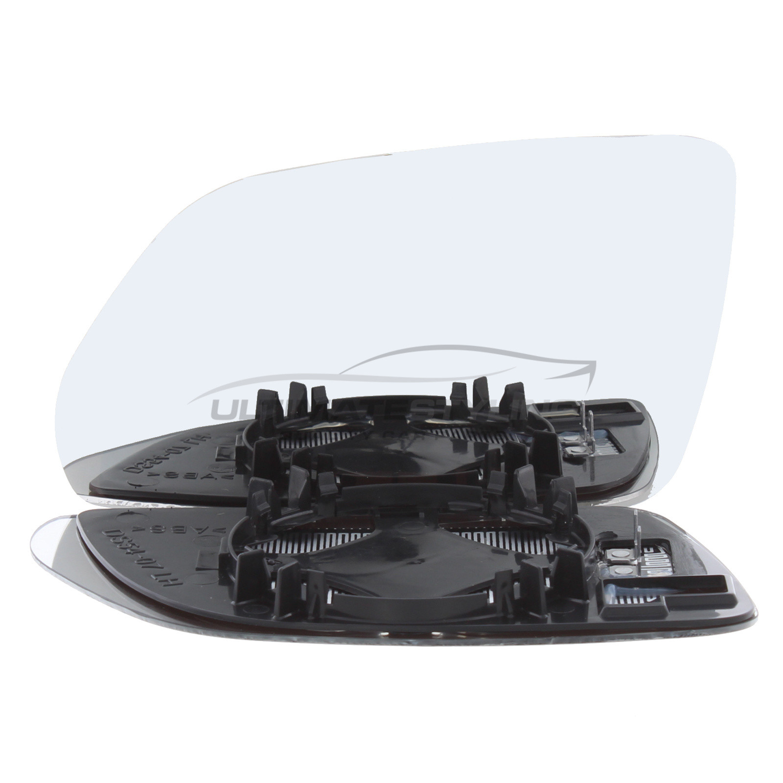 Skoda Octavia 2004-2009, VW Polo 2005-2010 Heated Wing Mirror Glass with Chrome Convex Finish Passenger Side (LH)