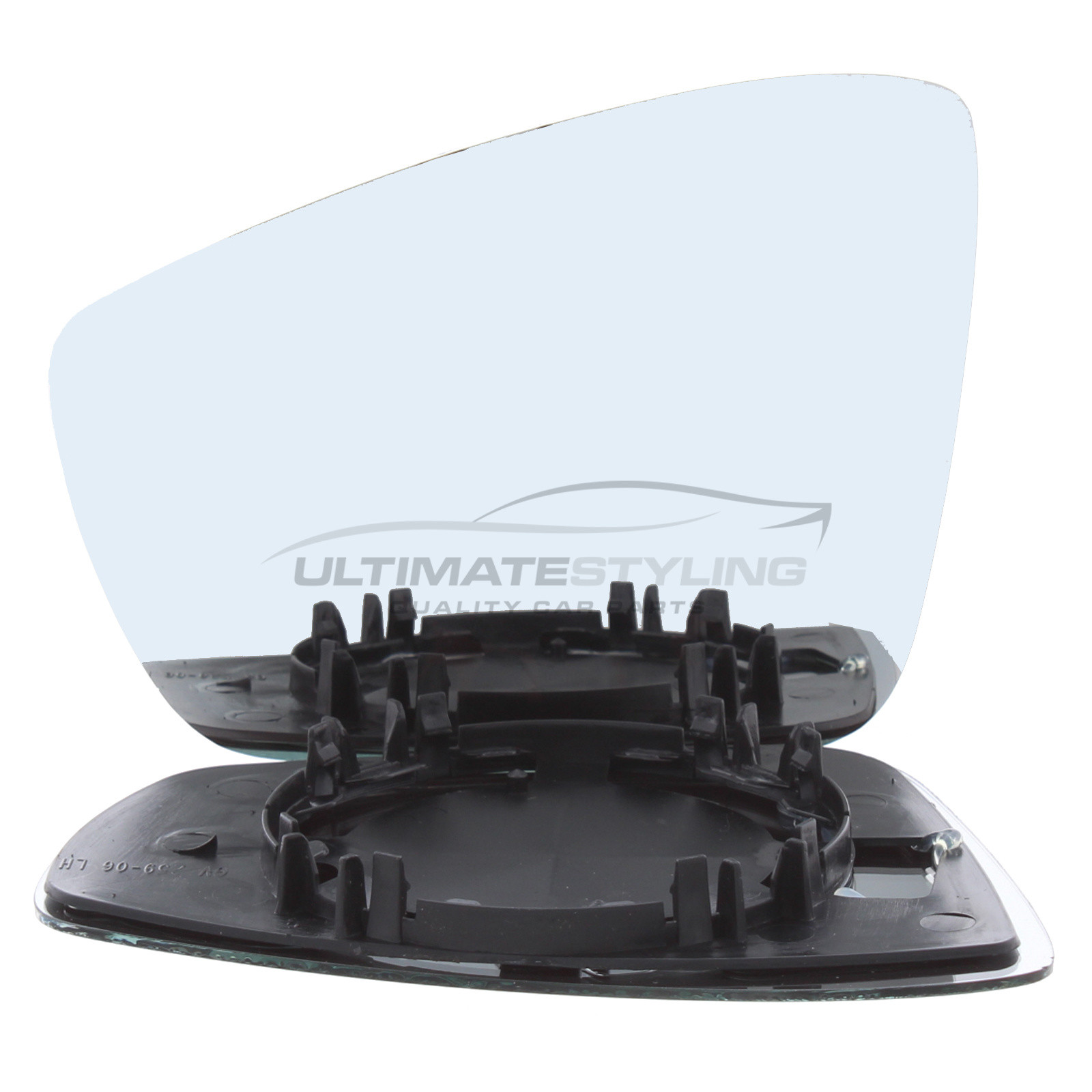 Seat Mii 2019->, Skoda Citigo 2020-2020, VW Polo 2009-2018, VW Up 2016-2021 Non-Heated Wing Mirror Glass with Chrome Convex Finish Passenger Side (LH)