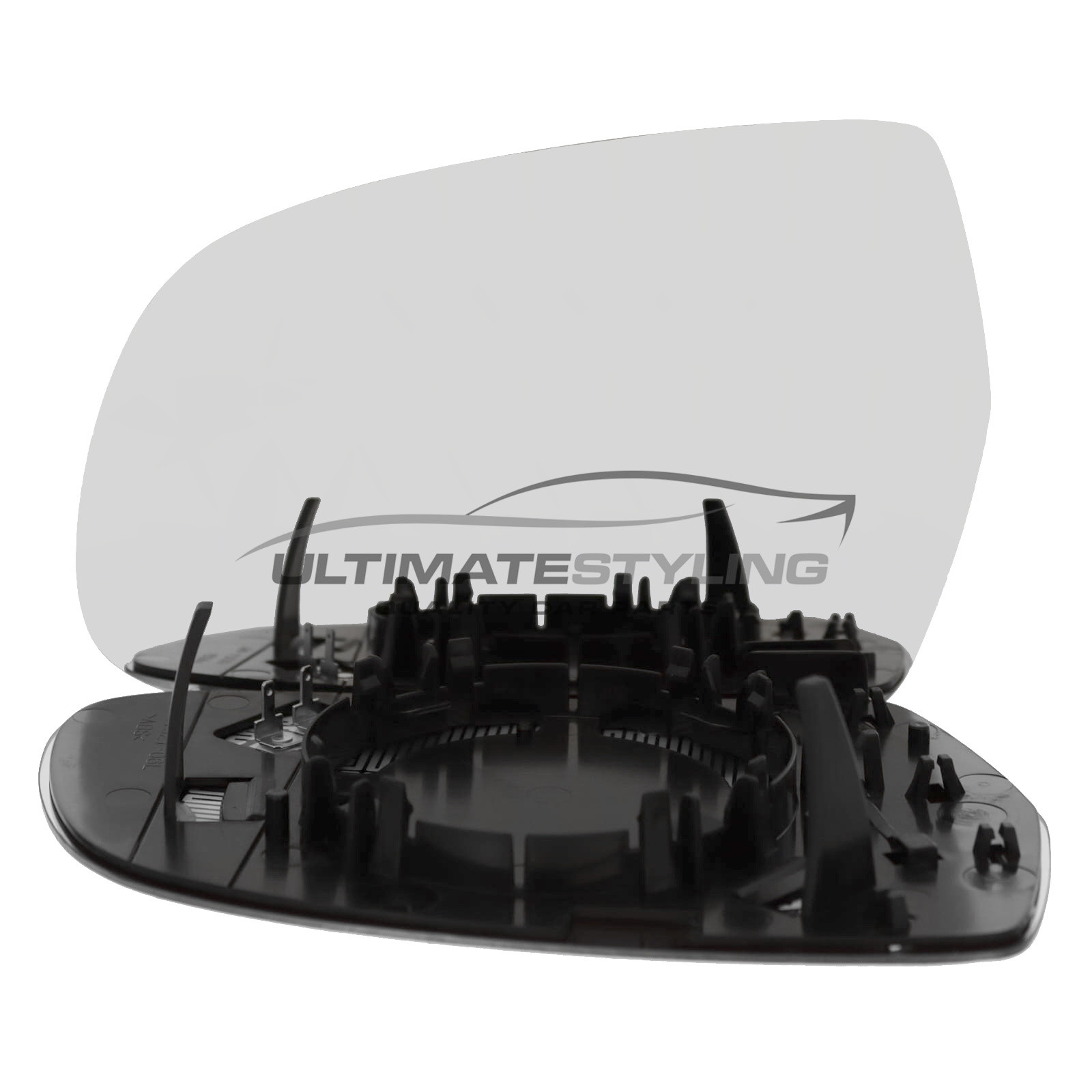 Audi A3 / A4 / A5 / A6 / RS3 / RS4 / RS5 / RS6 / S3 / S4 / S5 / S6 Wing Mirror Glass - Passenger Side (LH) - Convex - Heated - Convex - Chrome