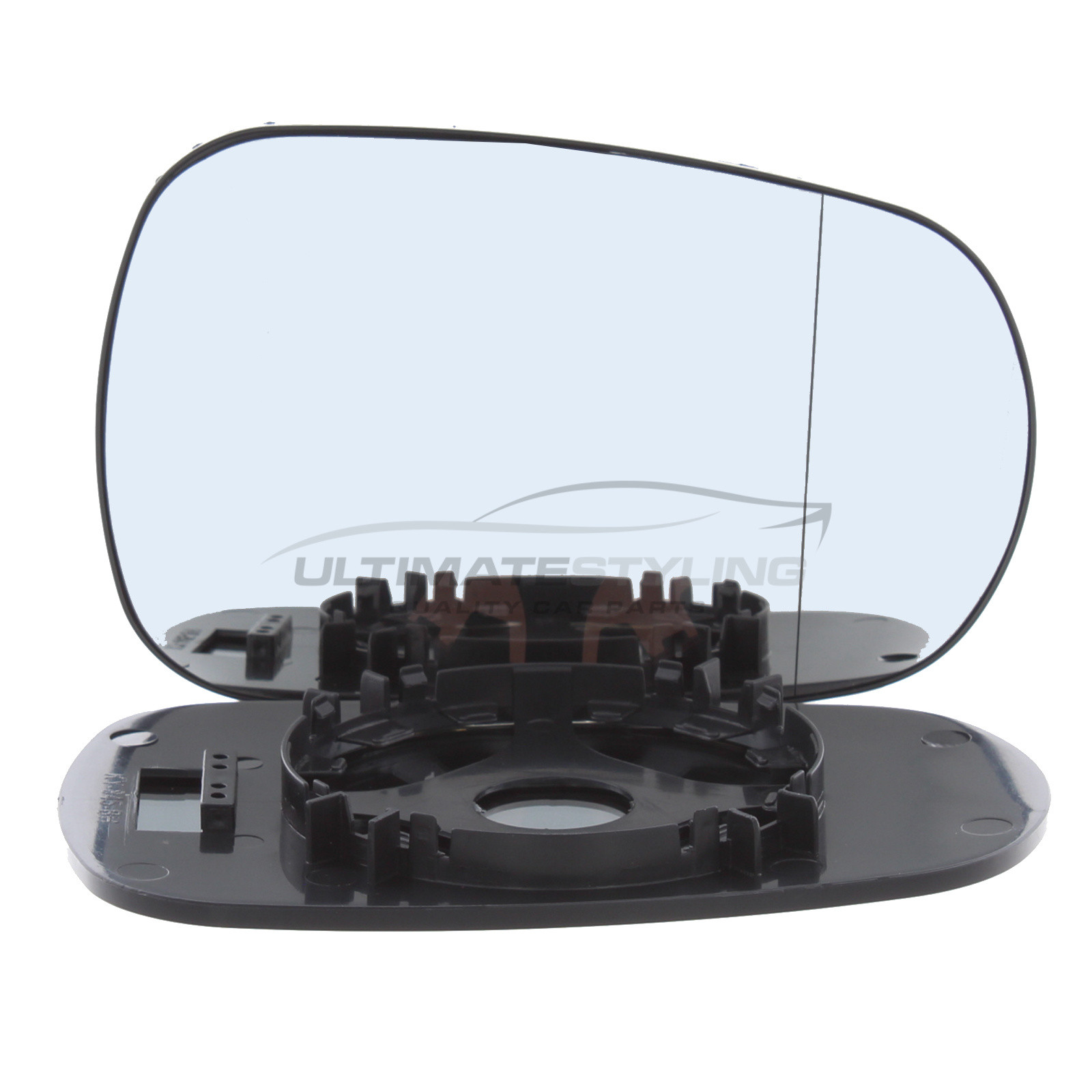 Nissan Micra 2002-2009, Renault Clio 1994-2009, Renault Megane 1996-2003, Renault Modus 2004-2008, Renault Scenic 1999-2003 Non-Heated Wing Mirror Glass with Chrome Aspherical Finish Drivers Side (RH)