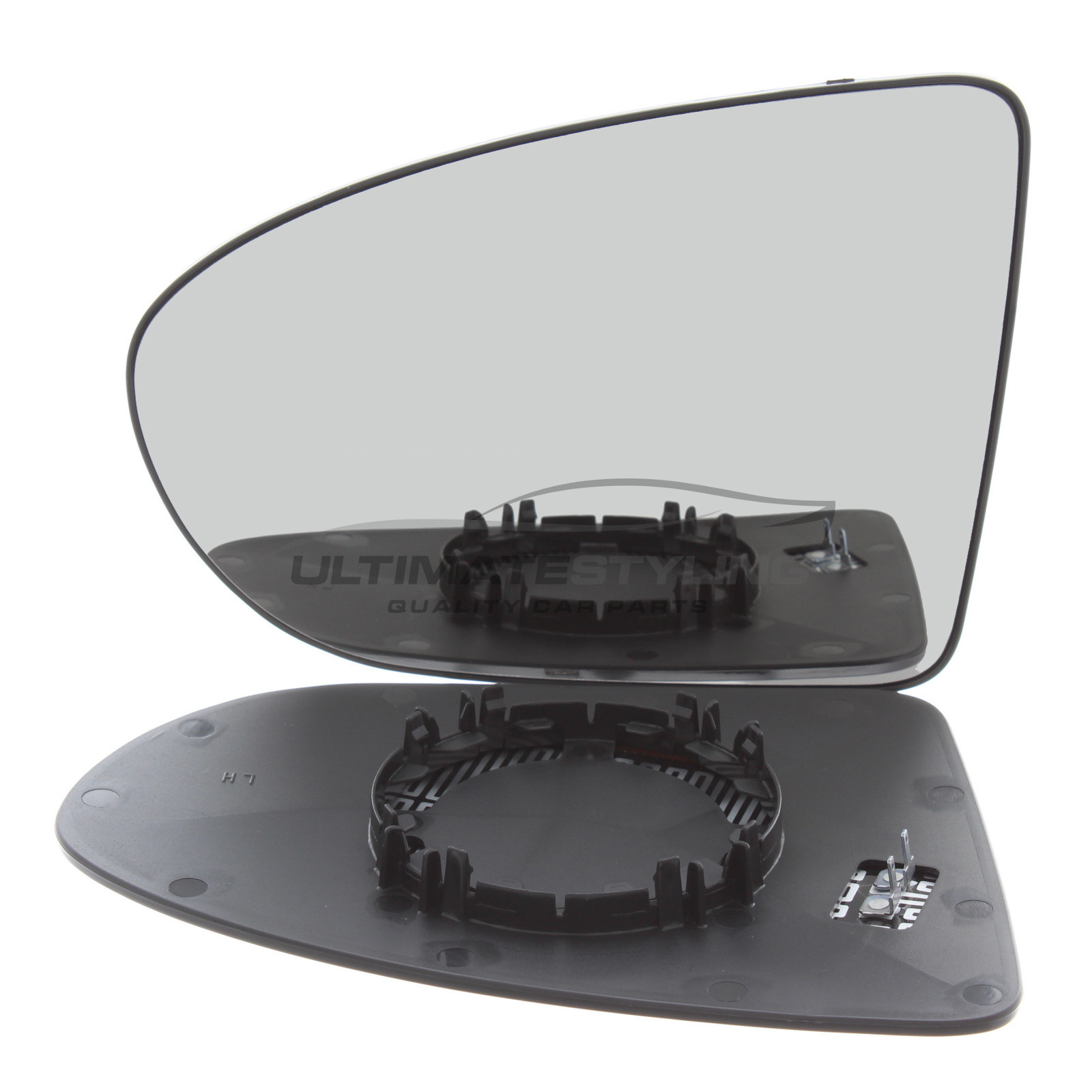 Nissan Qashqai 2007-2014 Heated Wing Mirror Glass with Chrome Convex Finish Passenger Side (LH)
