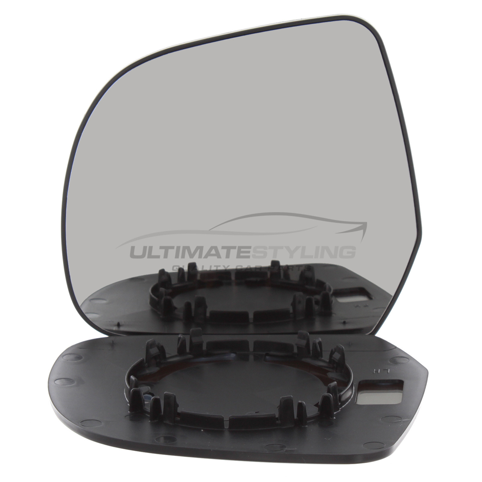 Dacia Duster 2012-2014, Nissan Leaf 2010-2018, Nissan Micra 2009-2017, Nissan Pixo 2009-2014, Suzuki Alto 2009-2015 Non-Heated Wing Mirror Glass with Chrome Convex Finish Passenger Side (LH)