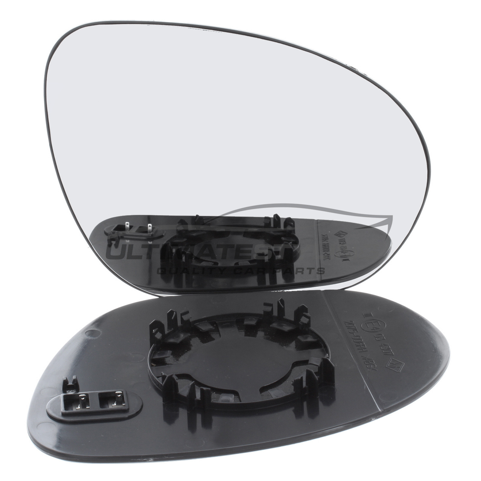 Nissan Juke 2010-2014 Heated Wing Mirror Glass with Chrome Convex Finish Drivers Side (RH)