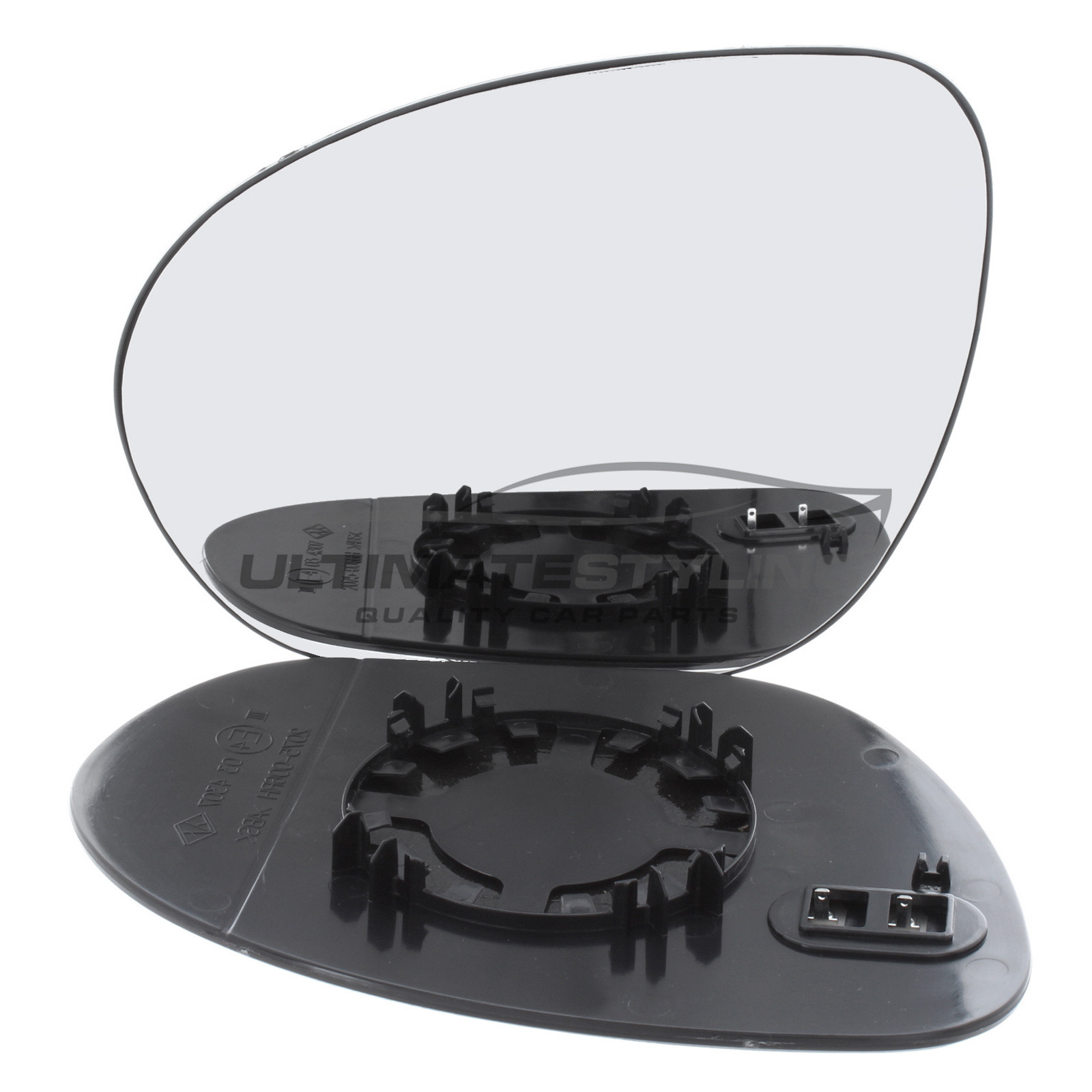Nissan Juke 2010-2014 Heated Wing Mirror Glass with Chrome Convex Finish Passenger Side (LH)
