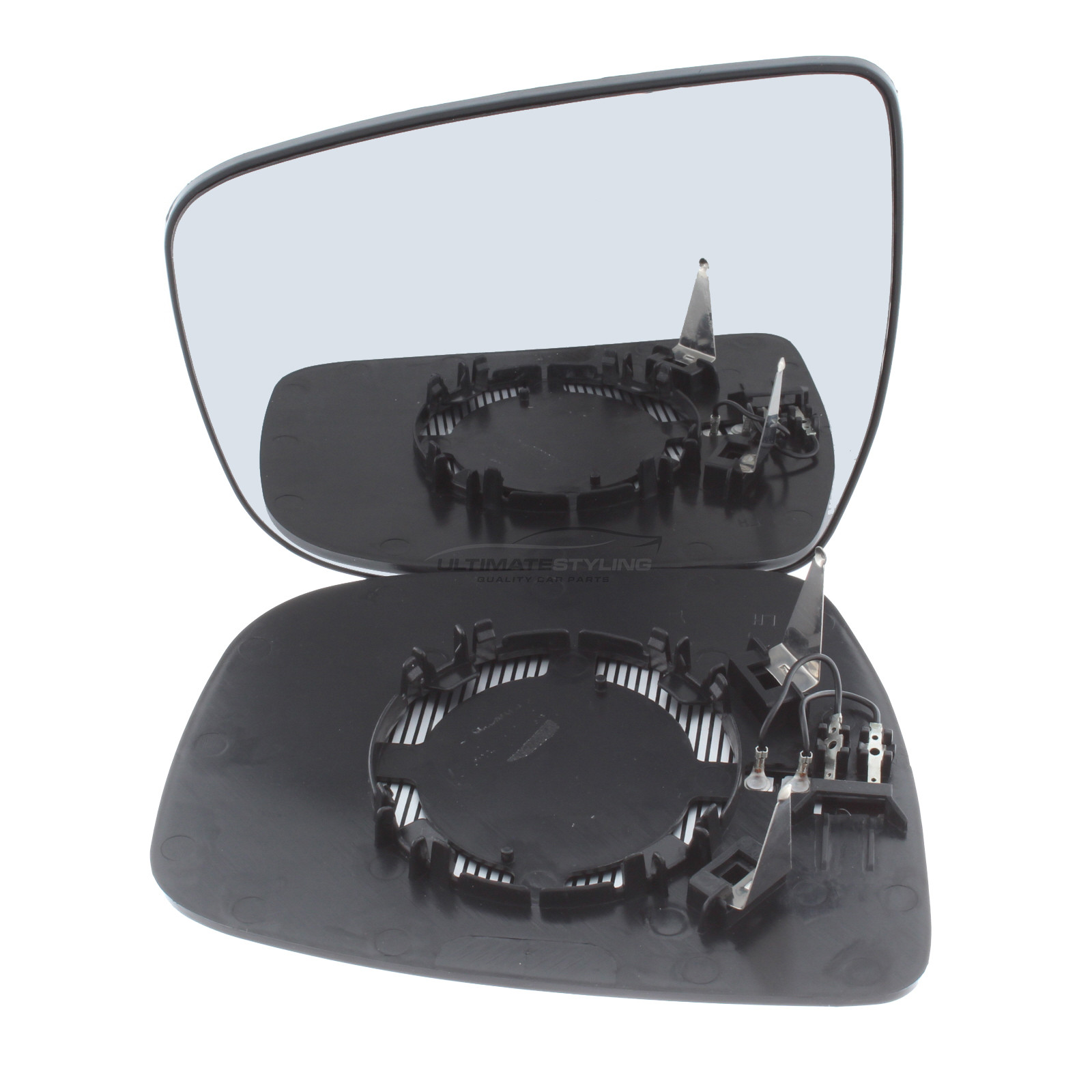 Nissan Juke 2014-2020, Nissan Qashqai 2013-2022, Nissan X-Trail 2014-2021 Heated Wing Mirror Glass with Chrome Convex Finish Passenger Side (LH)