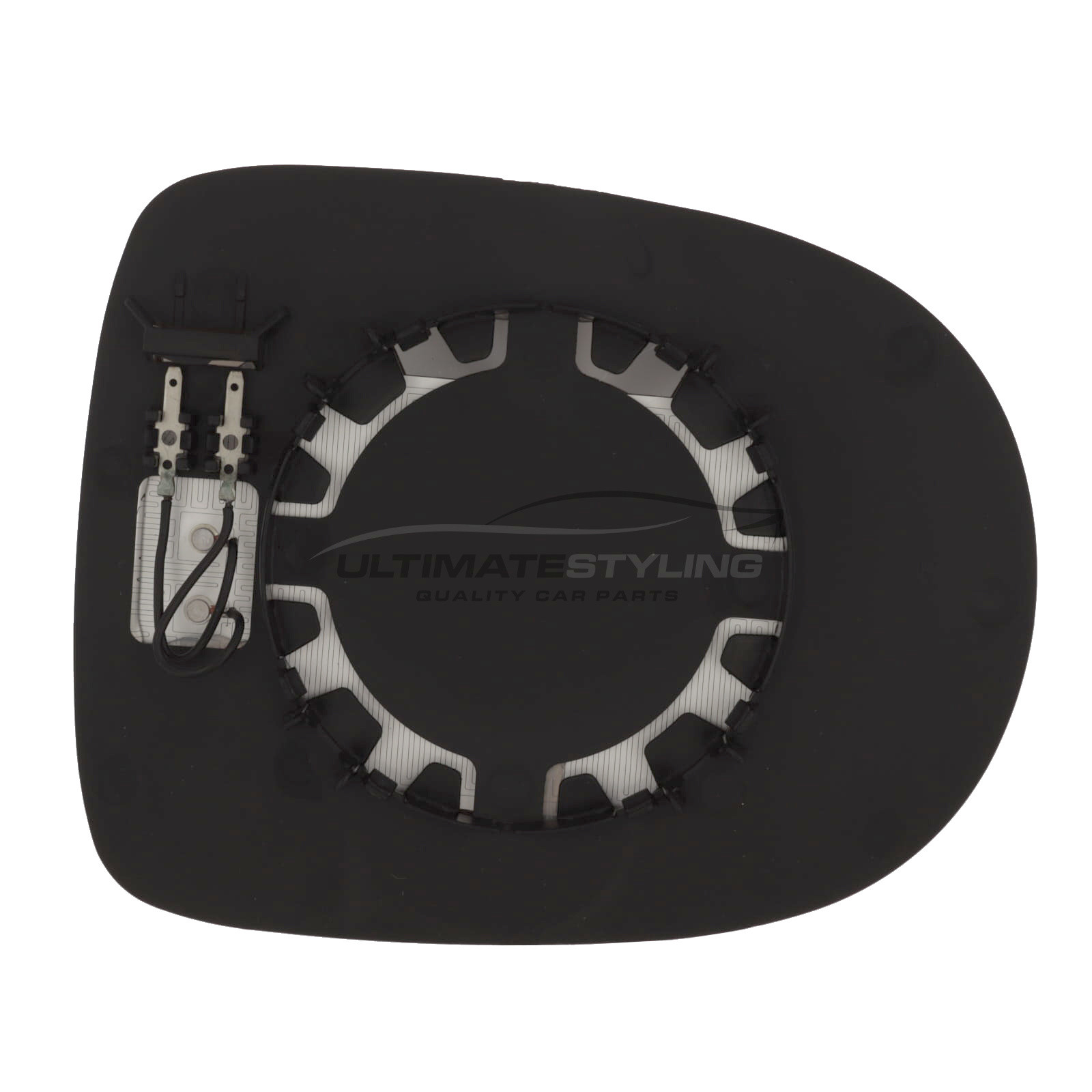 Renault Clio 2009-2013, Renault Modus 2008-2012, Renault Twingo 2012-2014 Heated Wing Mirror Glass with Chrome Convex Finish Passenger Side (LH)