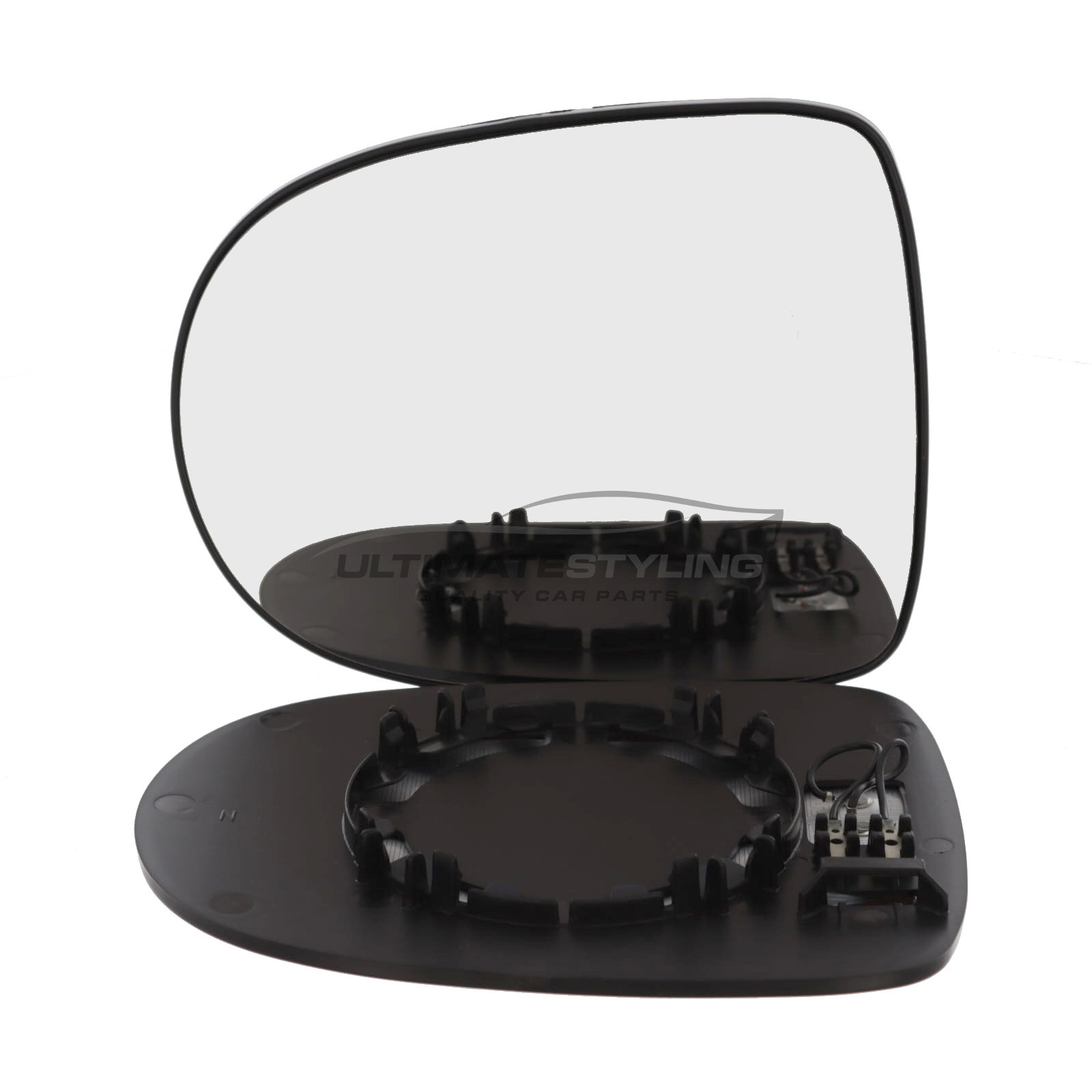 Renault Clio 2009-2013, Renault Modus 2008-2012, Renault Twingo 2012-2014 Heated Wing Mirror Glass with Chrome Convex Finish Passenger Side (LH)