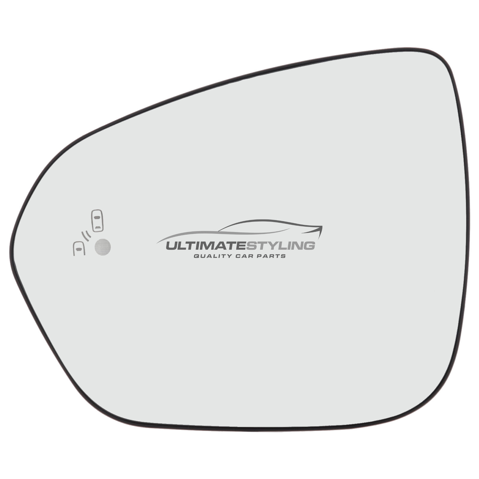 Dacia Duster 2024-> Wing Mirror Glass - Heated - Convex - Blind Spot Detection Warning Indicator Light - Passenger Side Nearside Left Hand