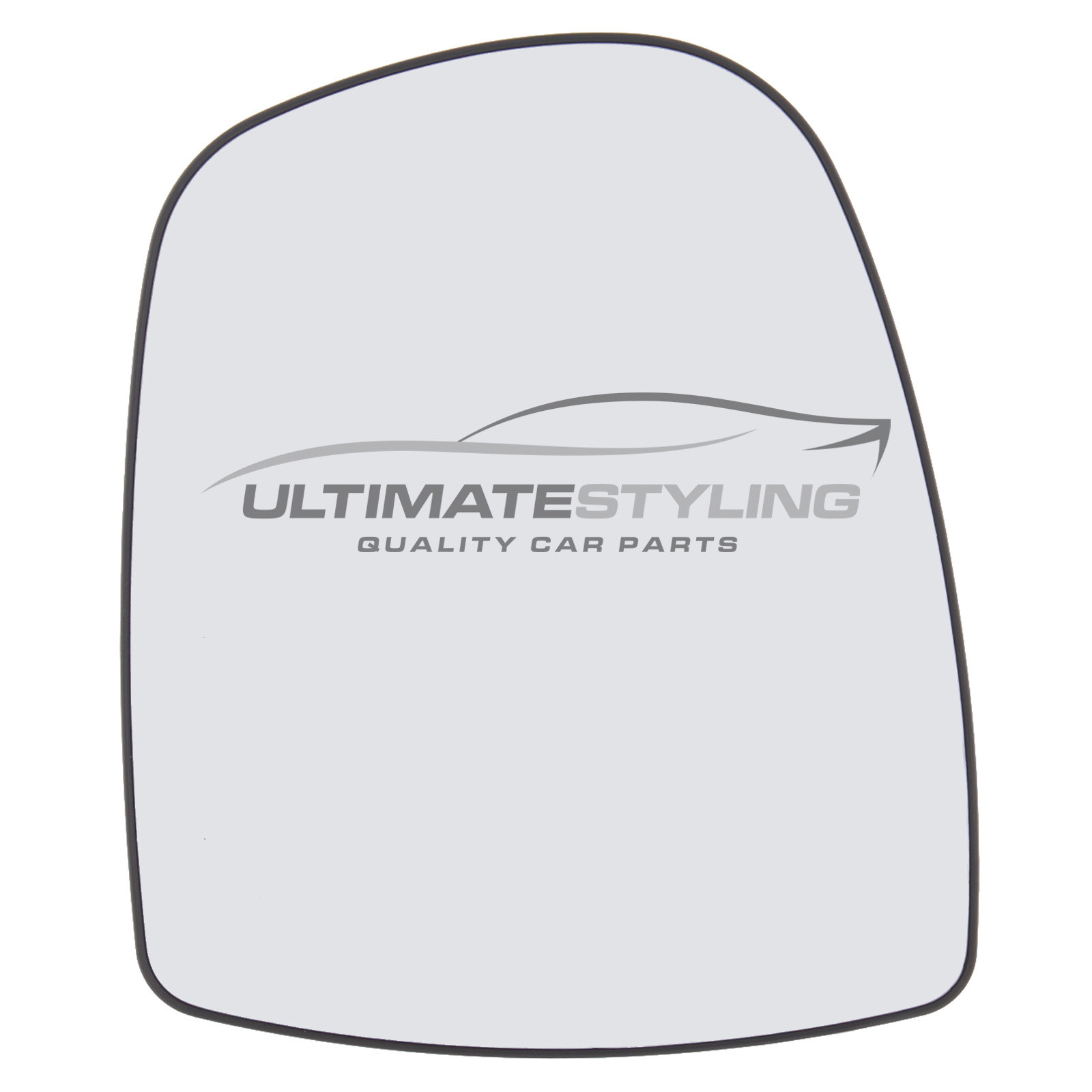 Nissan Primastar 2002-2015, Renault Trafic 2001-2015, Vauxhall Vivaro 2001-2015 Non-Heated Upper Wing Mirror Glass with Chrome Convex Finish Drivers Side (RH)