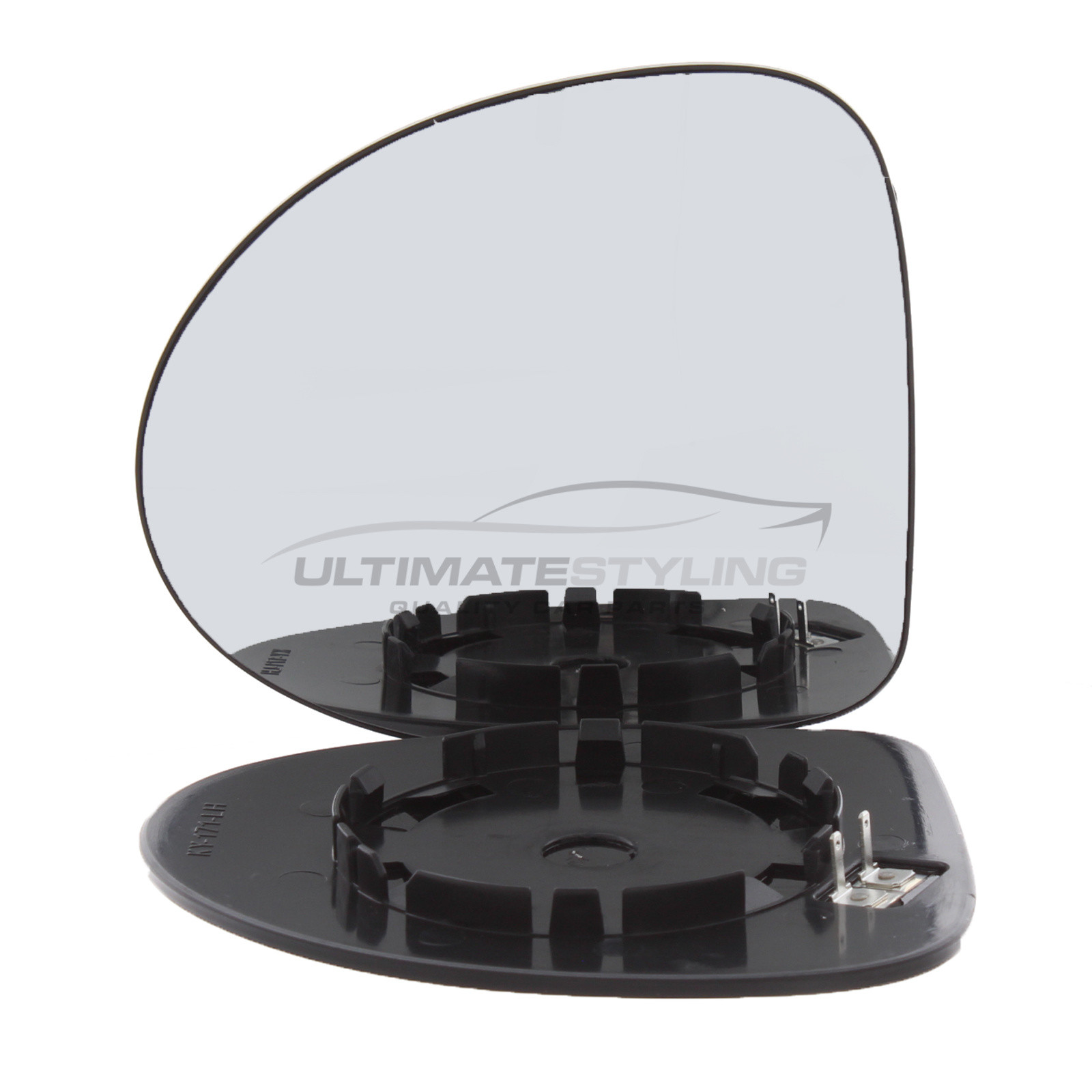 Renault Twingo 2007-2012 Heated Wing Mirror Glass with Chrome Convex Finish Passenger Side (LH)