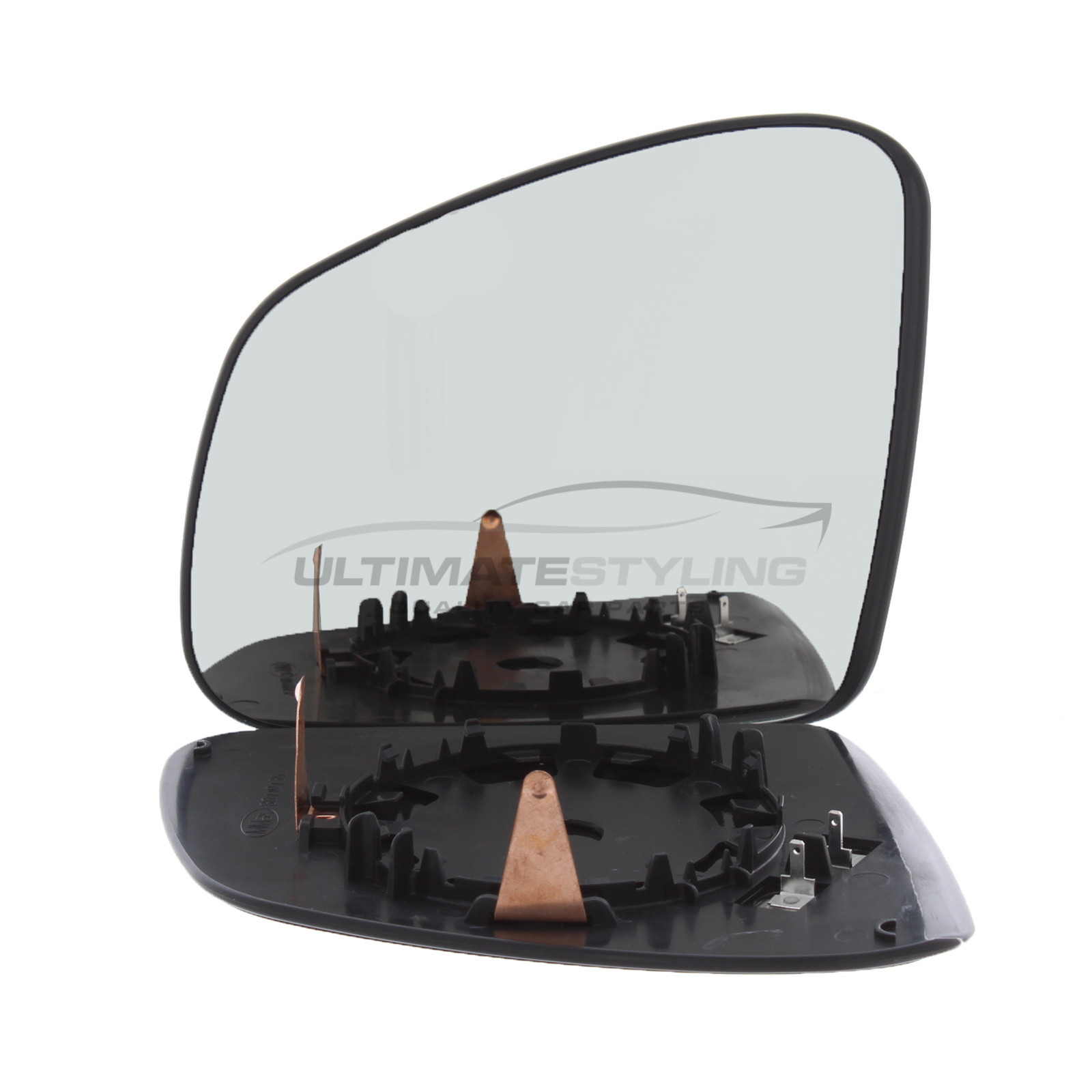 Renault Twingo 2014-2019, Smart Forfour 2014-2020, Smart Fortwo 2014-2020 Heated Wing Mirror Glass with Chrome Convex Finish Passenger Side (LH)