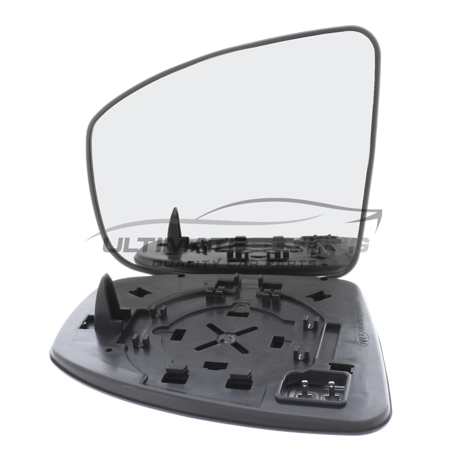 Infiniti QX 2013-2018, Nissan Murano 2008-2012 Heated Wing Mirror Glass with Chrome Convex Finish Passenger Side (LH)