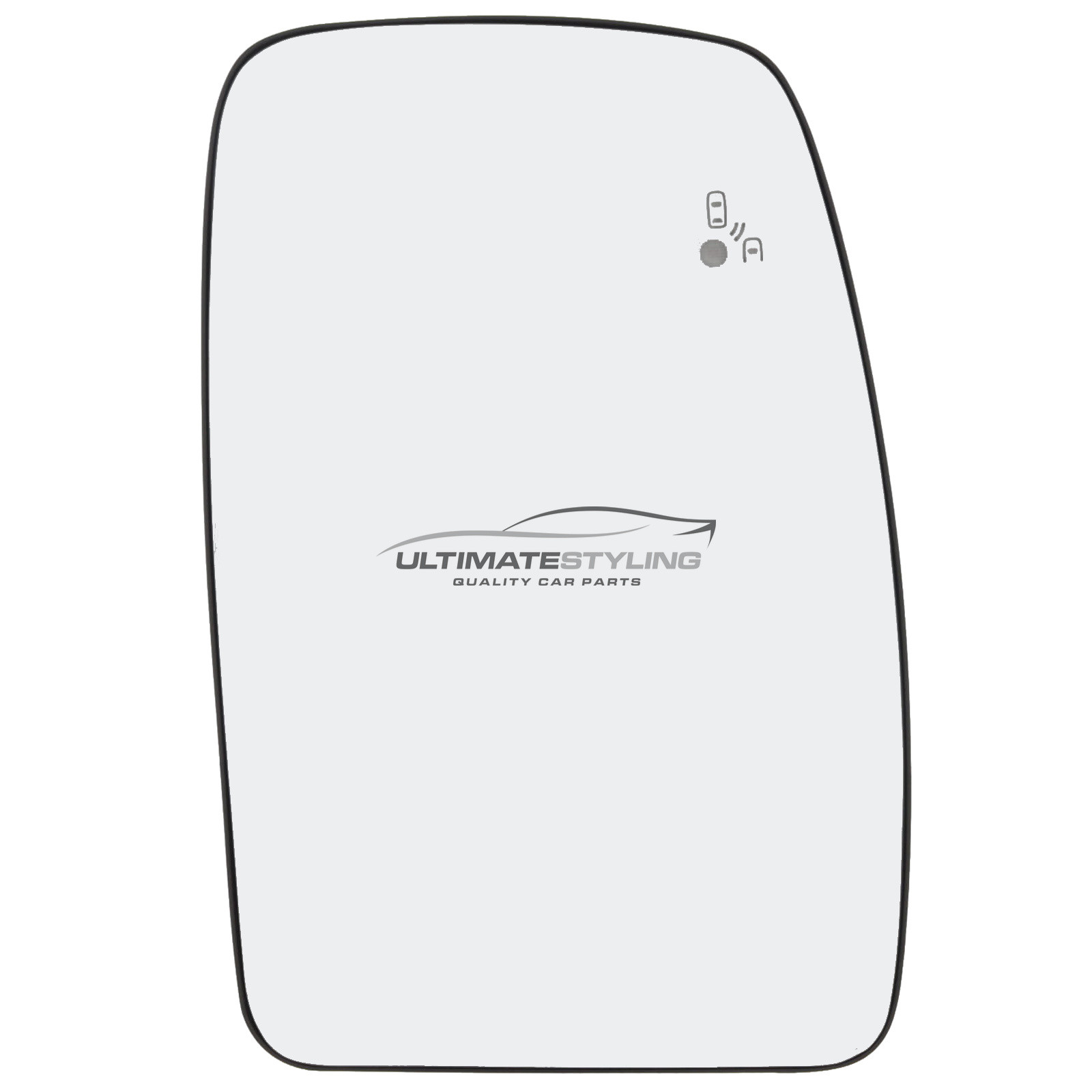 Nissan Interstar / NV400, Renault Master, Vauxhall Movano Upper Wing Mirror Glass - Heated - Convex - Blind Spot Detection Warning Indicator Light - Drivers Side Offside Right Hand