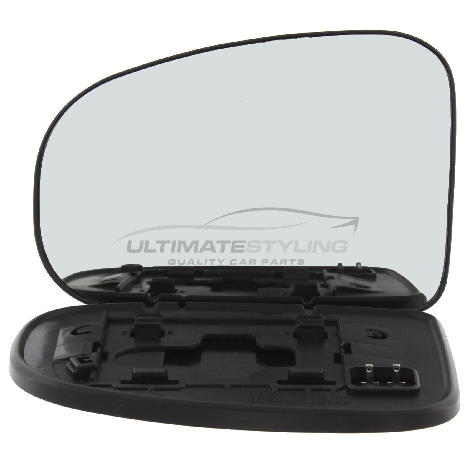 Toyota iQ 2009-2015, Toyota Prius 2009-2016, Toyota Prius+ 2012-2020 Heated Wing Mirror Glass with Chrome Convex Finish Passenger Side (LH)