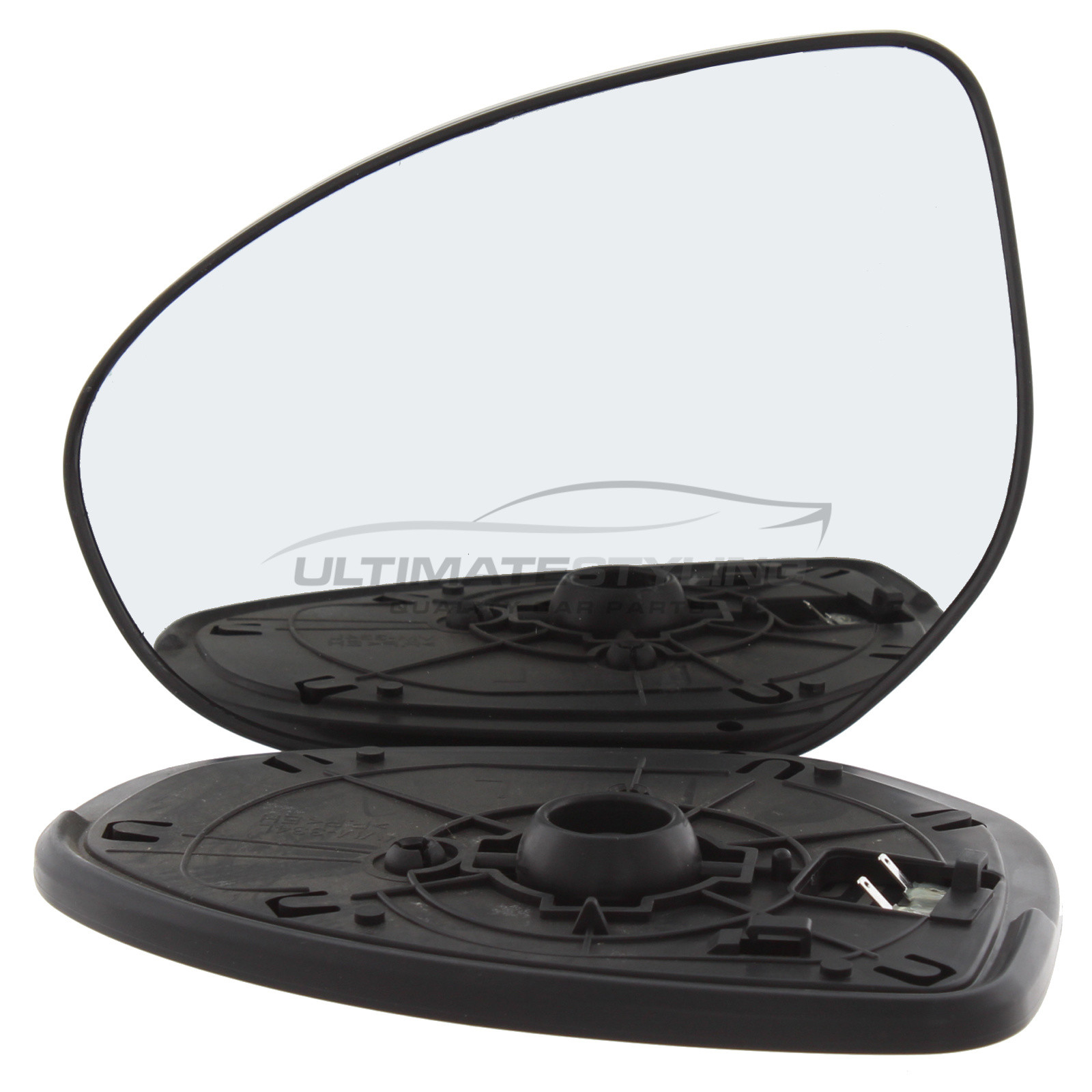 Mazda 2 2007-2015, Mazda 3 2009-2014, Mazda 6 2007-2013 Heated Wing Mirror Glass with Chrome Convex Finish Passenger Side (LH)