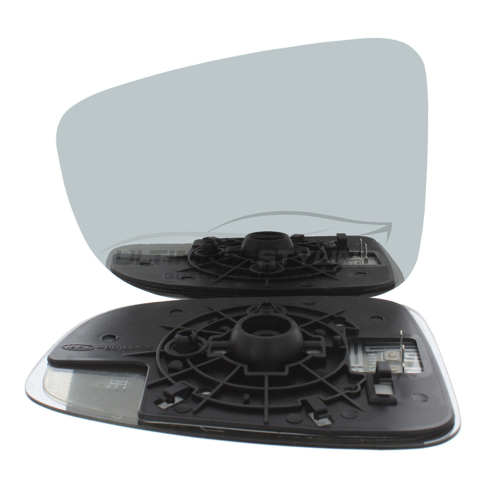 Mazda 3 2013-2017, Mazda 6 2012-2017 Heated Wing Mirror Glass with Chrome Convex Finish Passenger Side (LH)