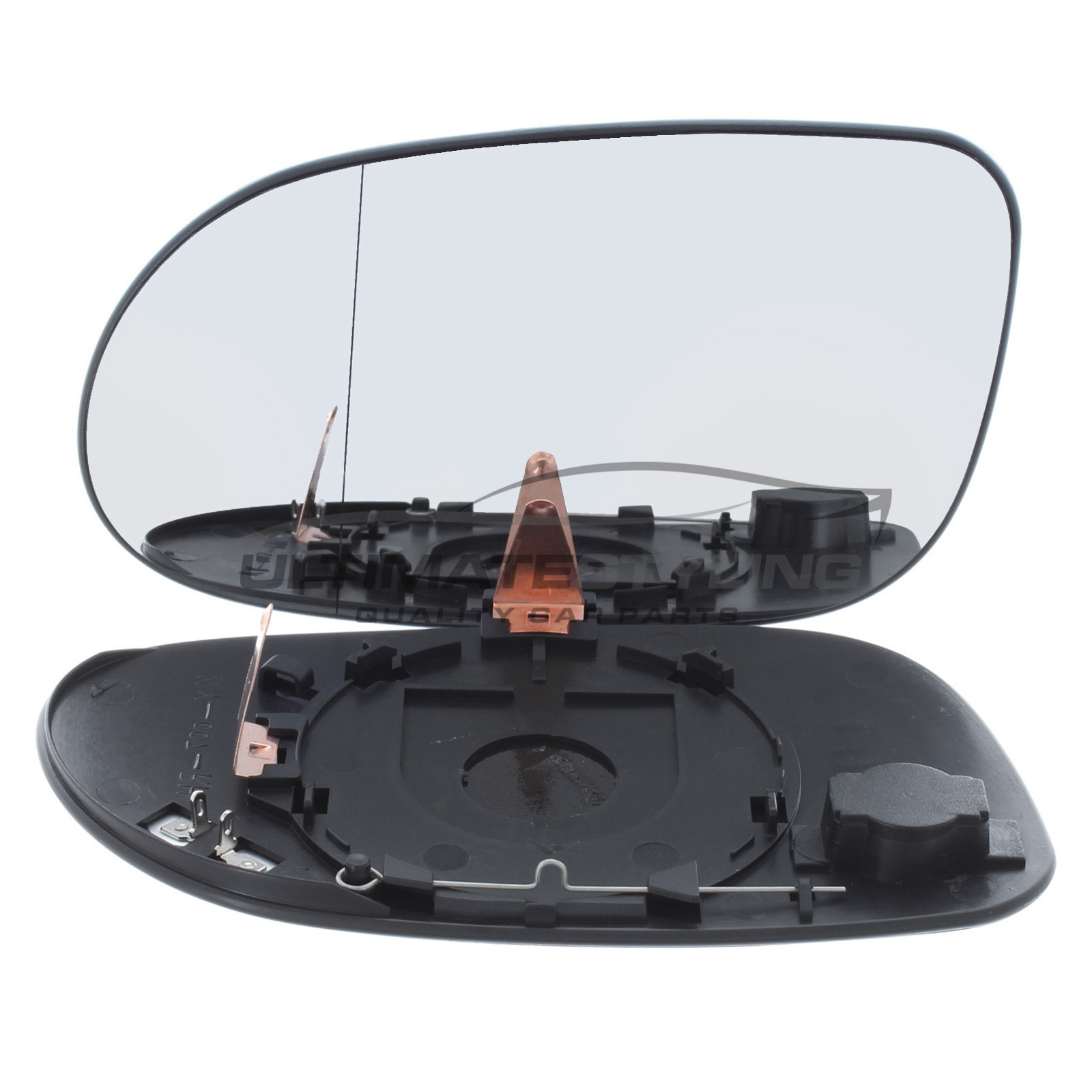 Mercedes Benz A Class 1998-2005, Mercedes Benz CLK Class 1997-2003, Mercedes Benz SLK Class 1996-2004 Heated Wing Mirror Glass with Chrome Aspherical Finish Passenger Side (LH)