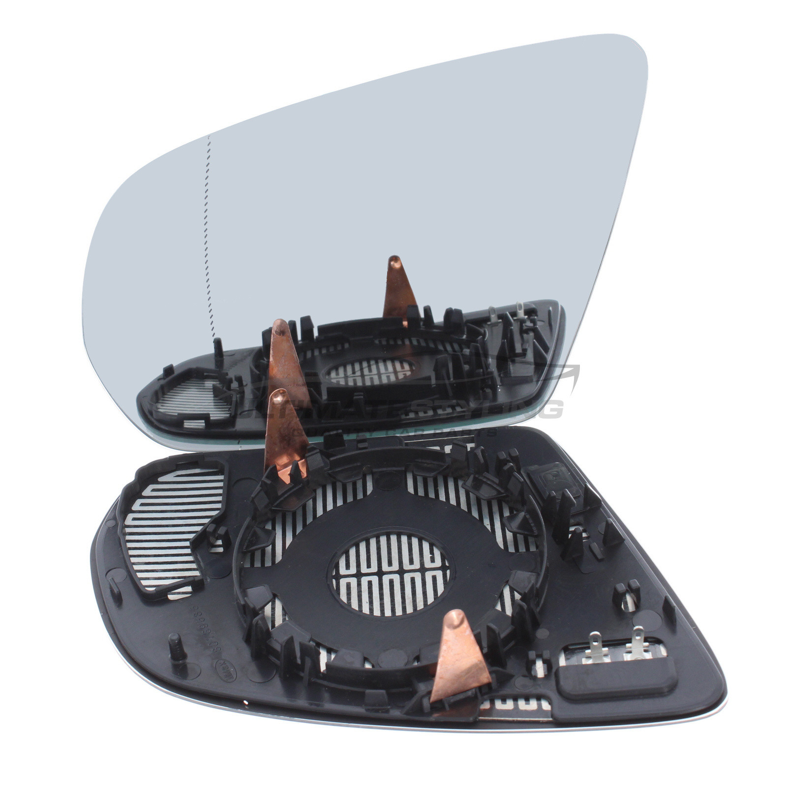 Mercedes Benz B Class 2018-2021, C Class 2014-2020, E Class 2016-2021, GLA 2020->, GLB 2019->, GLC Class 2015-2020, S Class 2013-2018 Heated Wing Mirror Glass With Chrome Aspherical Finish Passenger Side Left Hand