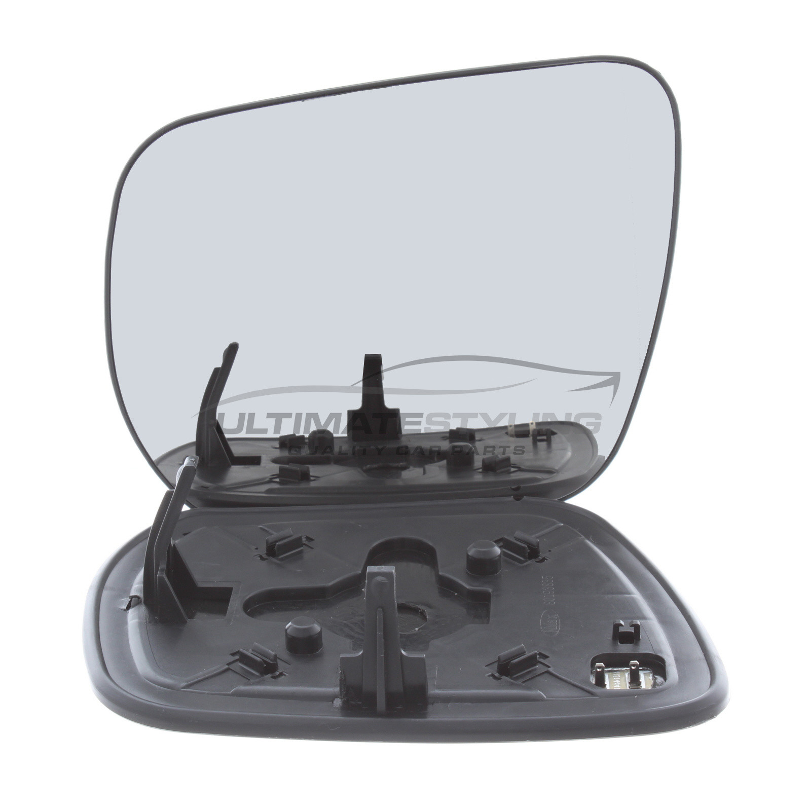 Suzuki Grand Vitara 2005-2009 Heated Wing Mirror Glass with Chrome Convex Finish Passenger Side (LH)