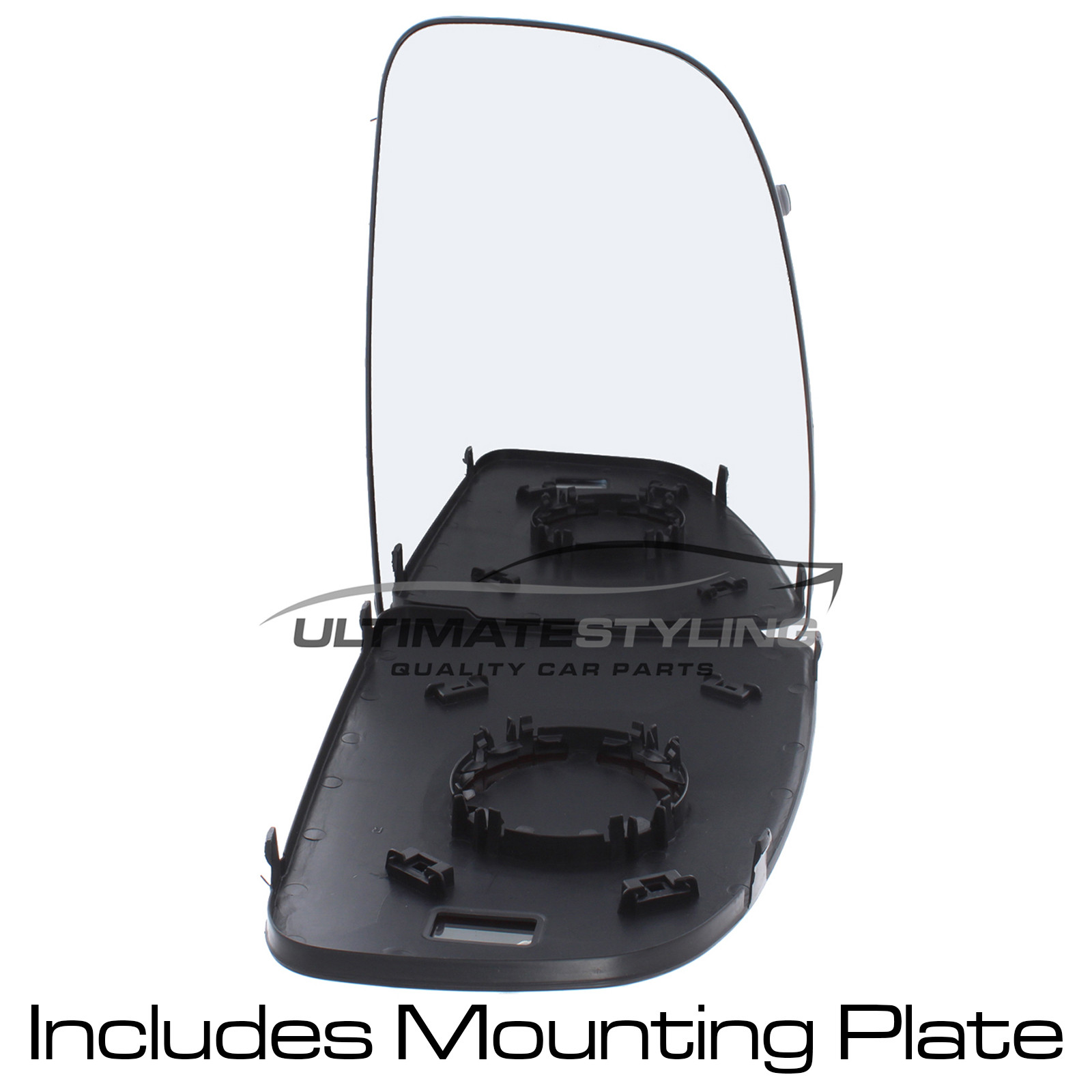 Citroen Relay 2006-2020, Fiat Ducato 2006-2022, Peugeot Boxer 2006-2020 Non-Heated Upper Wing Mirror Glass with Chrome Convex Finish Drivers Side (RH)