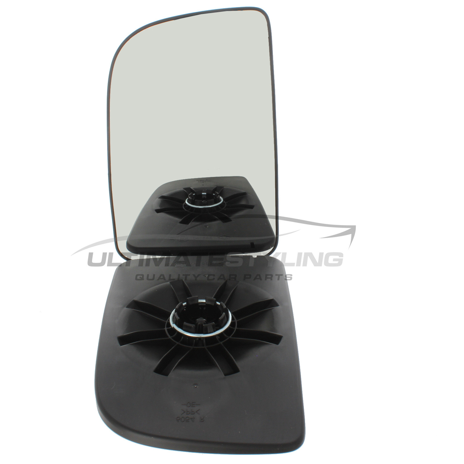 Mercedes Benz Sprinter 2018-2022 Non-Heated Upper Wing Mirror Glass with Chrome Convex Finish Passenger Side (LH)
