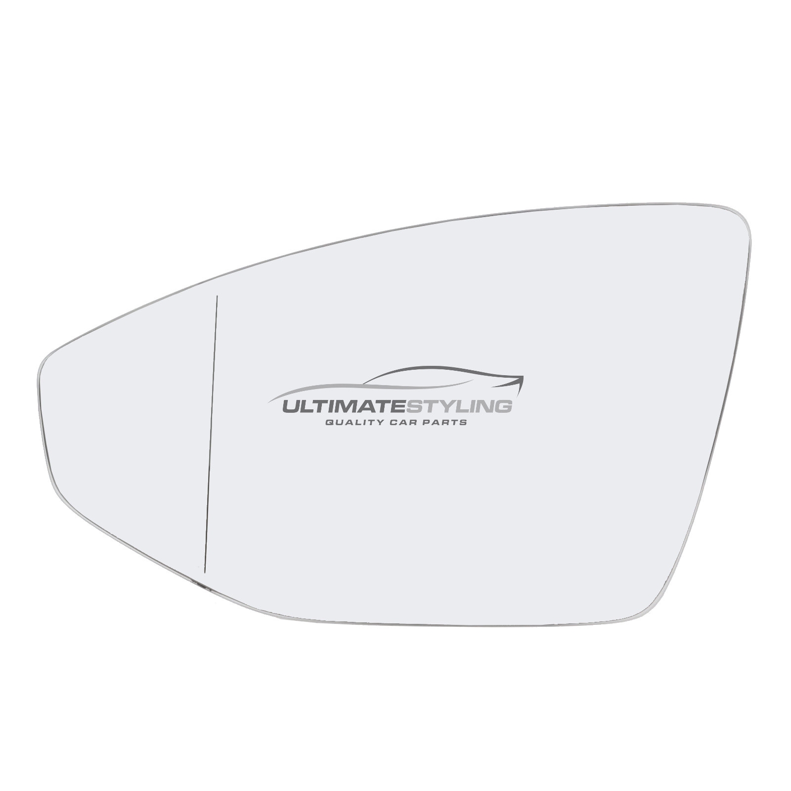 Audi A6 2018-2021, Audi A7 2018-2021, Audi A8 2017-> Heated Wing Mirror Glass with Chrome Aspherical Finish Passenger Side (LH)