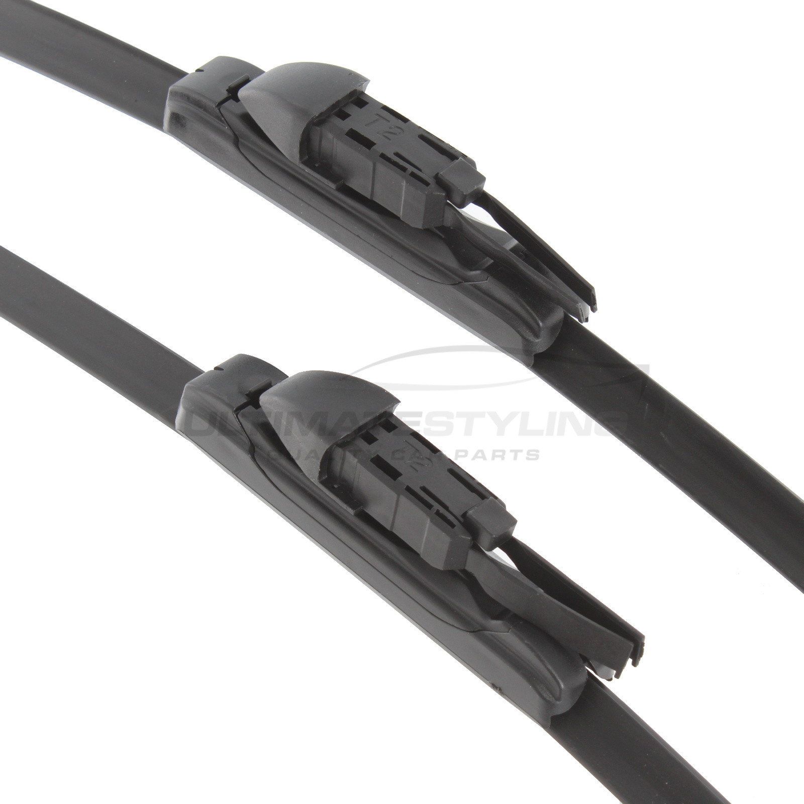 Audi A1 / S1, Seat Mii / Toledo, Skoda Citigo / Fabia / Rapid, VW Polo / Up Wiper Blades - Exact Fit Aero Blades (Pair) - 60 & 40 cm - 24 & 16 inch