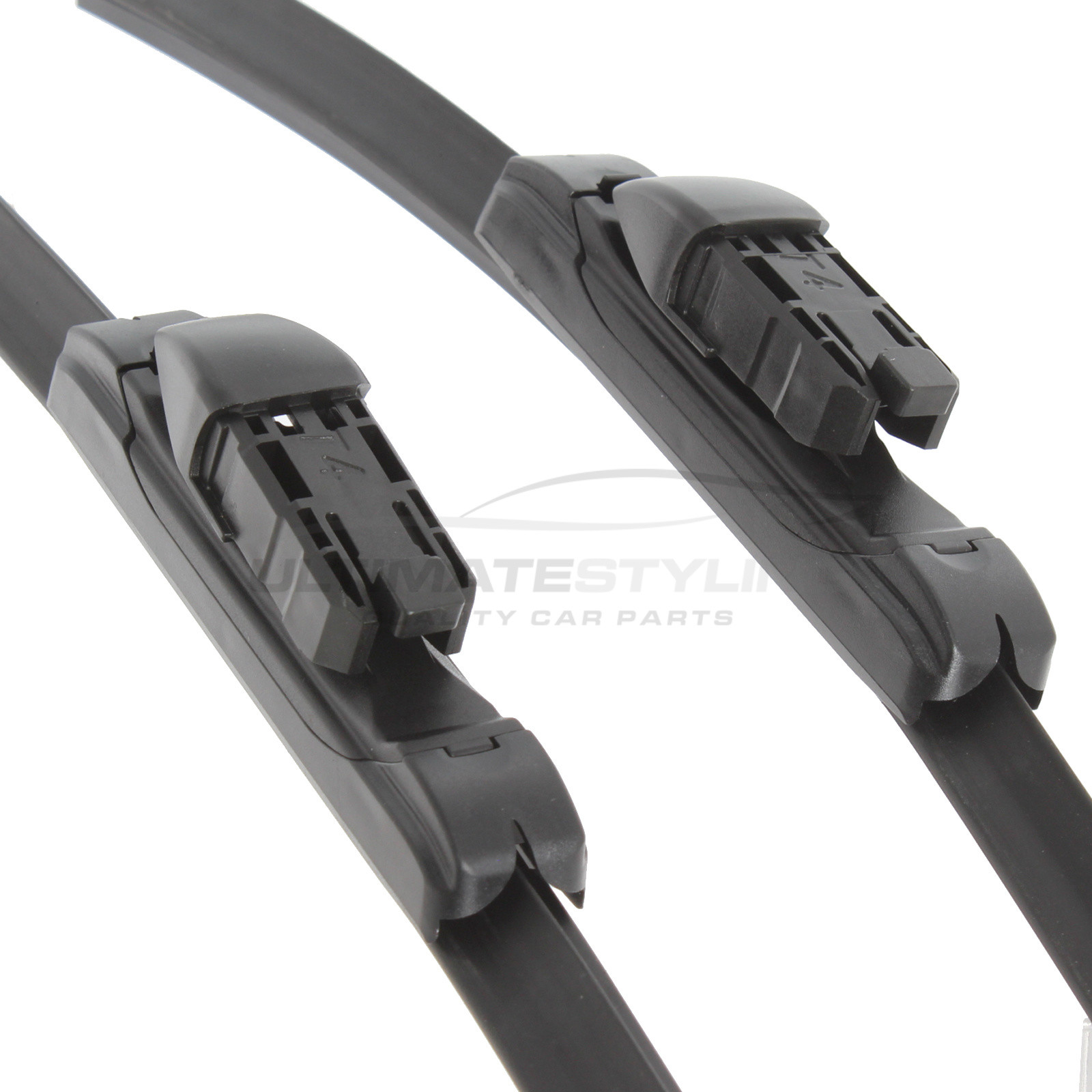BMW 8 Series, Citroen Berlingo, Fiat Tipo, Peugeot 208 / 2008 / Partner, Vauxhall Adam Wiper Blades - Exact Fit Aero Blades (Pair) - 65 & 40 cm - 26 & 16 inch