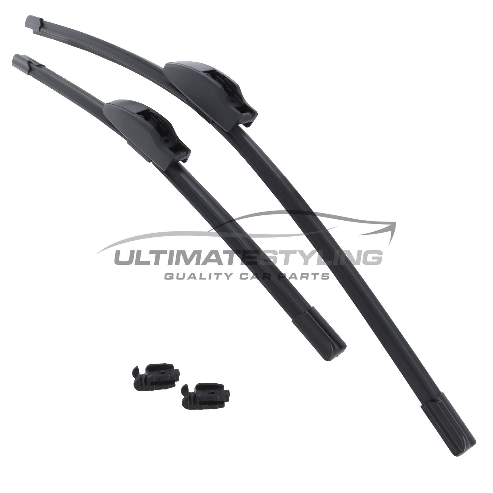 Wiper Blades - Exact Fit Aero Blades (Pair) - 55 & 40 cm - 22 & 16 inch - Multi Fitment