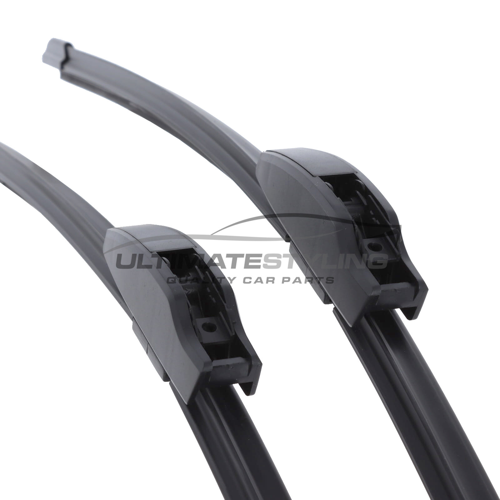 BMW X5, Chrysler Sebring, Dodge Avenger, Fiat Multipla, Honda Accord, Mercedes Benz Sprinter, Peugeot 406, Toyota Landcruiser, VW LT Wiper Blades - Exact Fit Aero Blades (Pair) - 60 & 55 cm - 24 & 22 inch