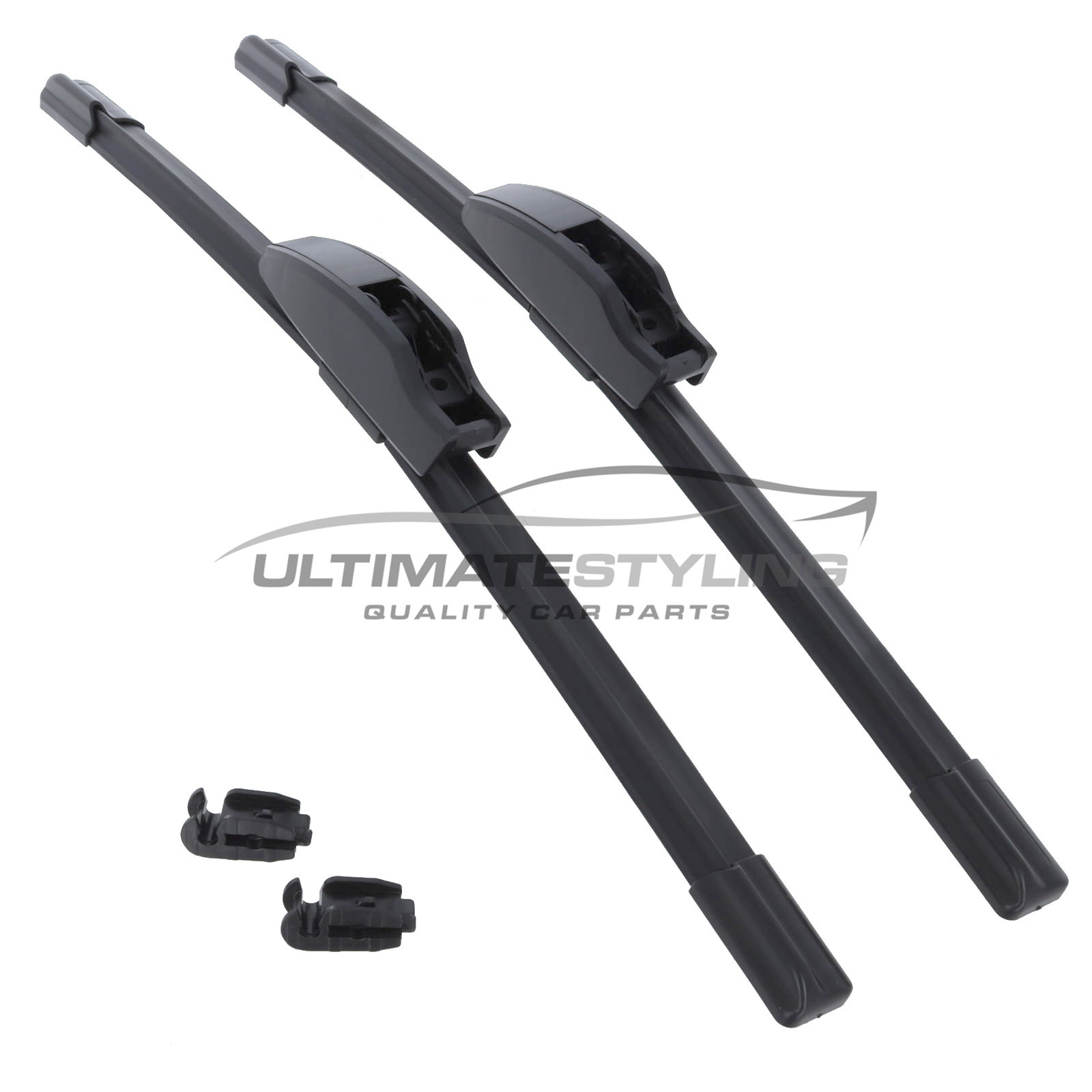 Ford Escort, Jeep Wrangler, Land Rover Defender / Land Rover, Peugeot 104, Reliant Rialto / Scimitar, Renault R5, Rover Allegro Wiper Blades - Exact Fit Aero Blades (Pair) - 35 & 35 cm - 14 & 14 inch