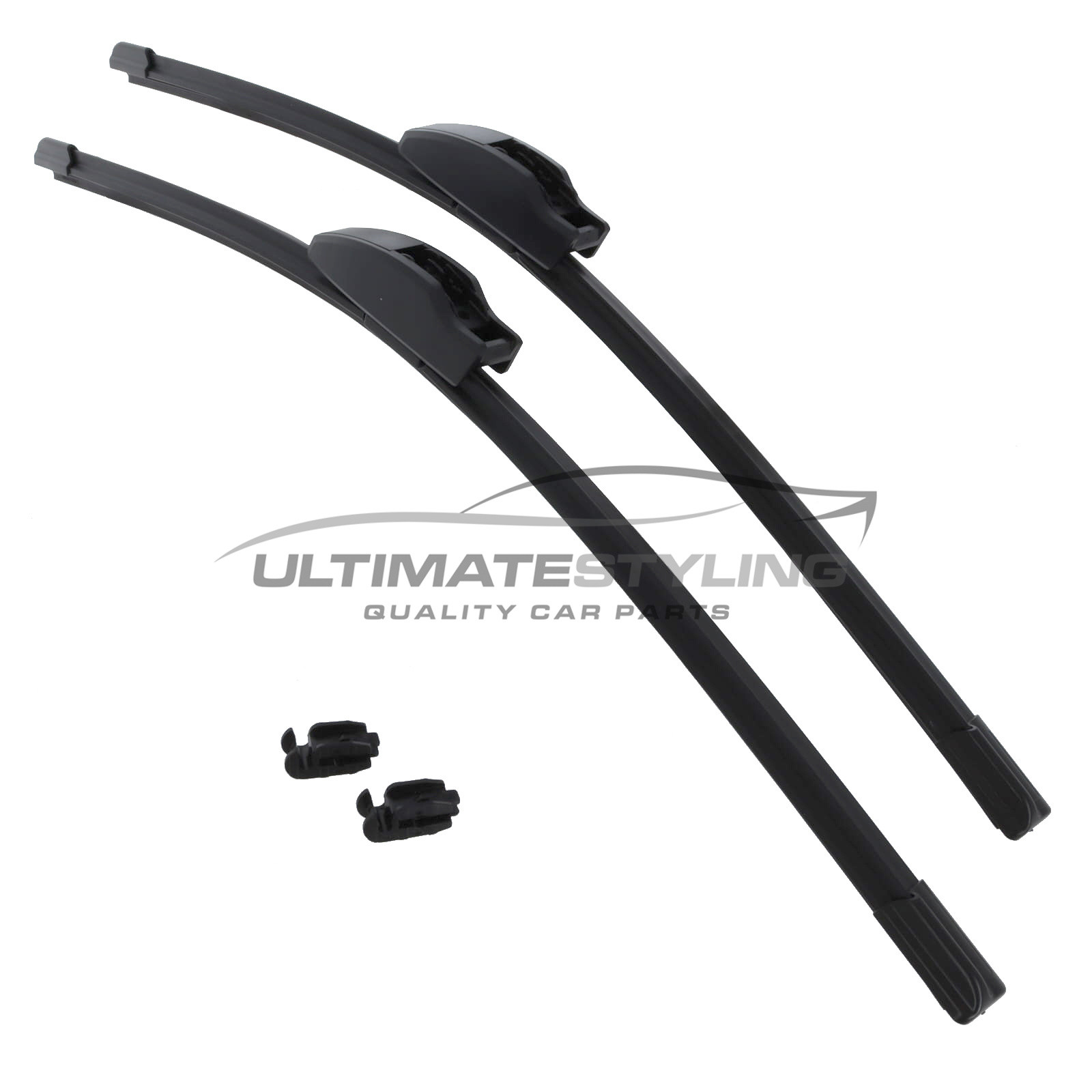 Wiper Blades - Exact Fit Aero Blades (Pair) - 50 & 50 cm - 20 & 20 inch - Multi Fitment