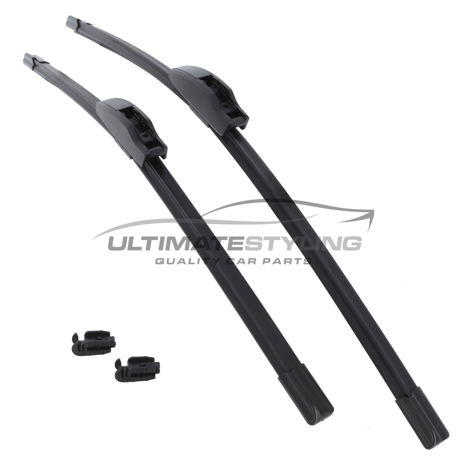 Wiper Blades - Exact Fit Aero Blades (Pair) - 55 & 48 cm - 22 & 19 inch - Multi Fitment