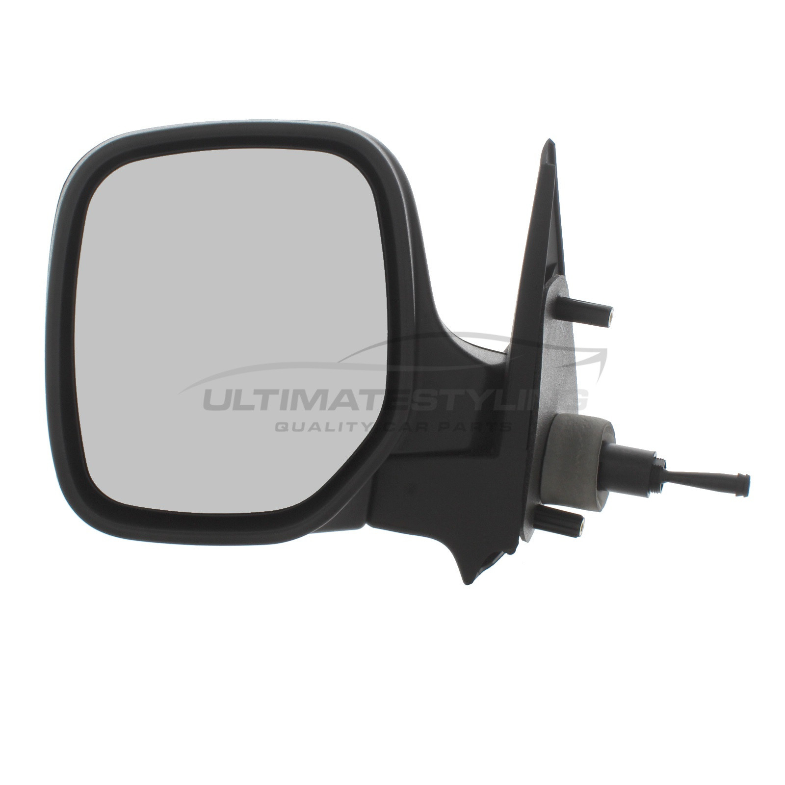 Citroen Berlingo, Peugeot Partner Wing Mirror / Door Mirror - Passenger Side (LH) - Cable adjustment - Non-Heated Glass - Black