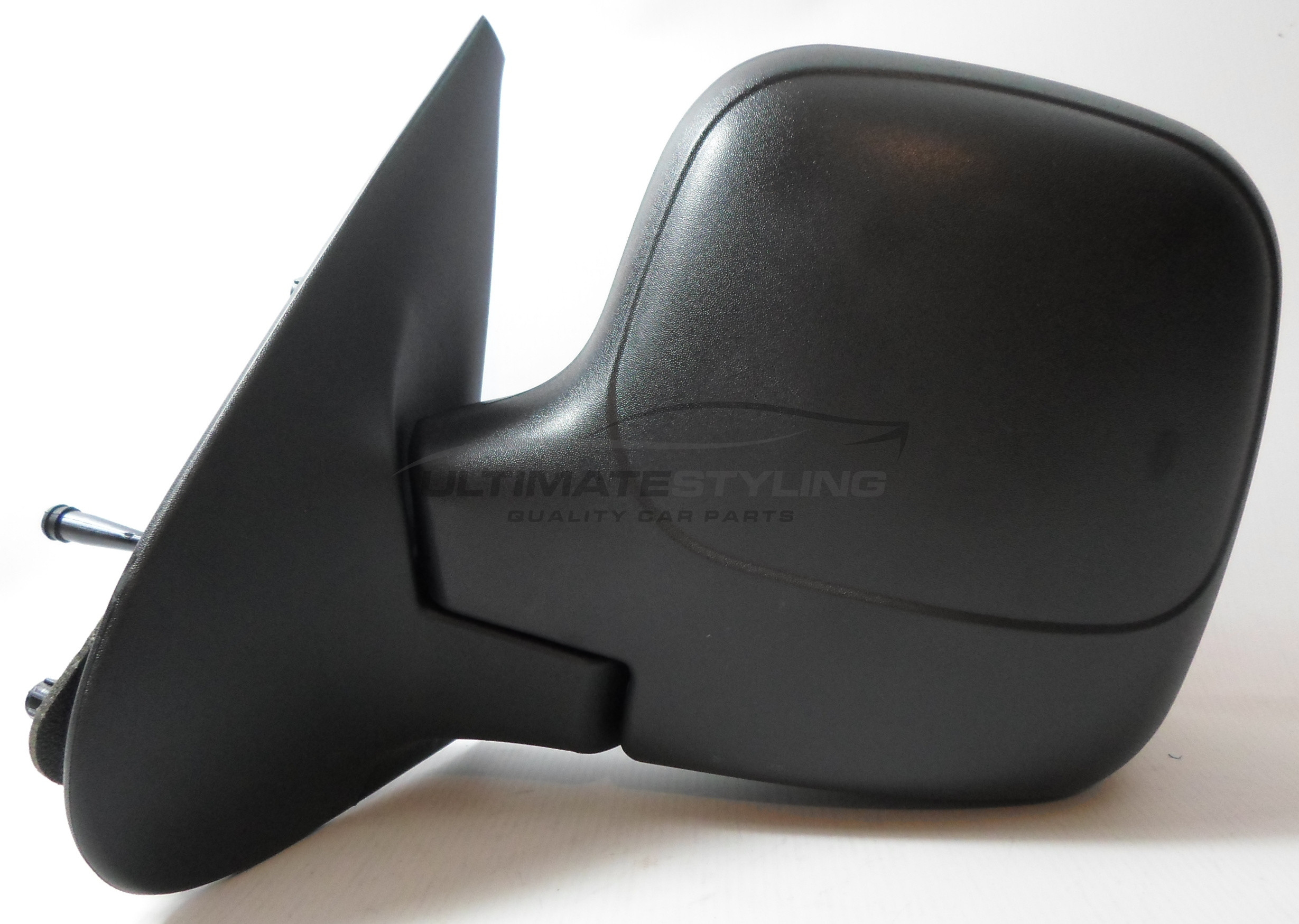 Citroen Berlingo, Peugeot Partner Wing Mirror / Door Mirror - Passenger Side (LH) - Cable adjustment - Non-Heated Glass - Black